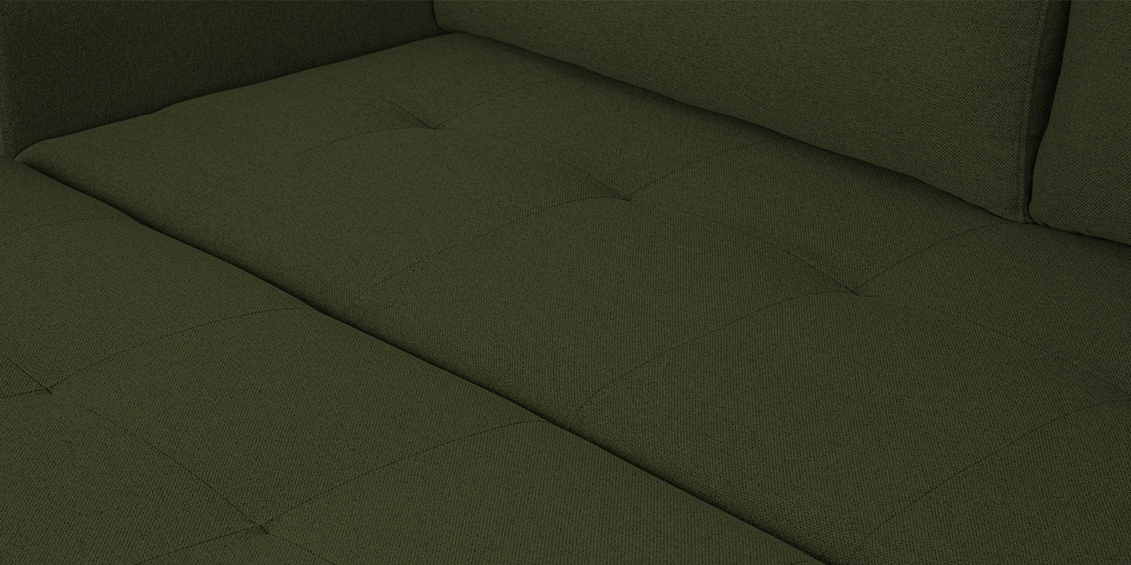 Sigma Fabric 3 Seater Pull Out Sofa Cum Bed In Olive Green Colour - Febonic Living