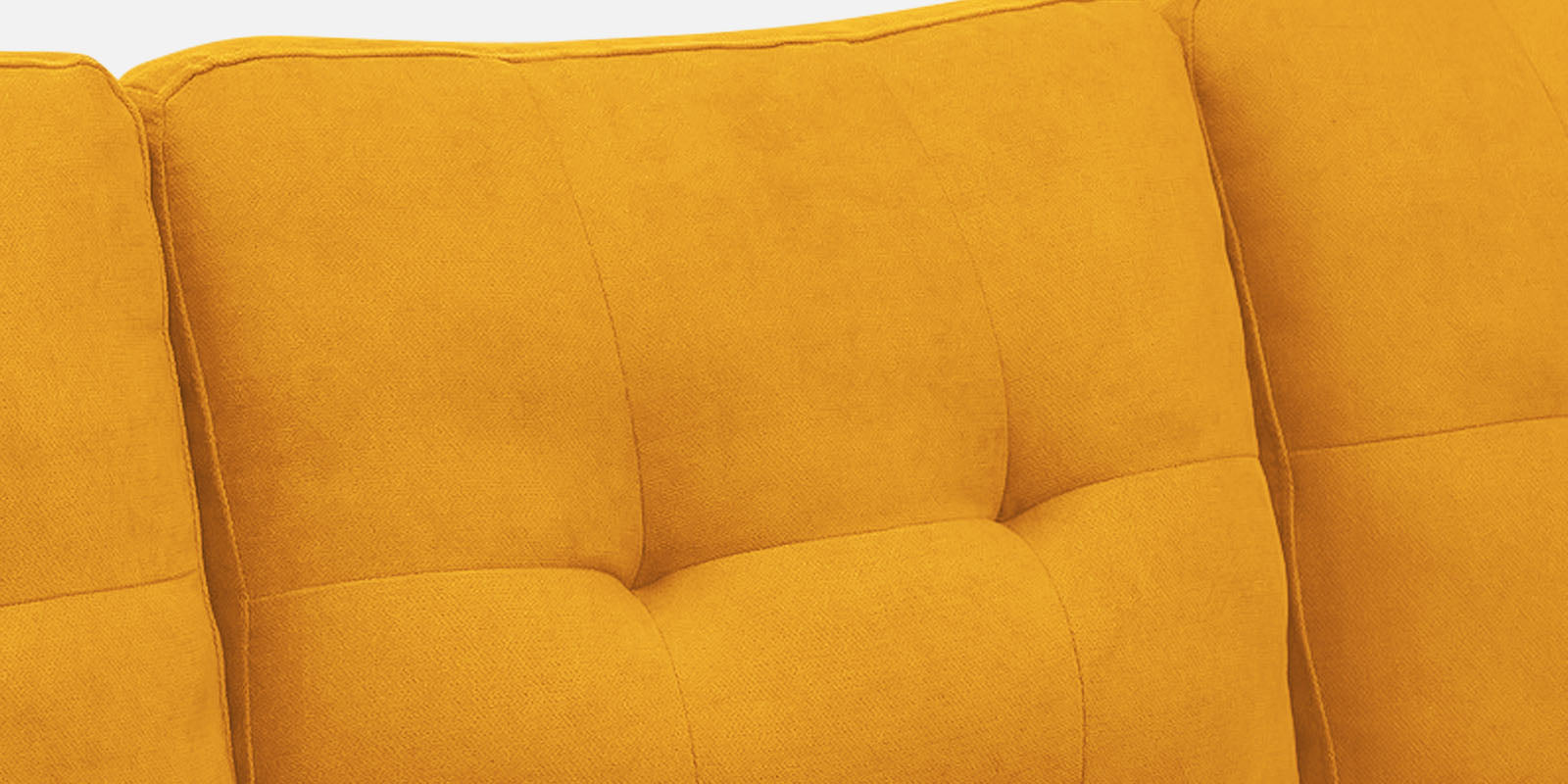 Thomas Fabric LHS Sectional Sofa (3+Lounger) In Bold Yellow Colour - Febonic Living