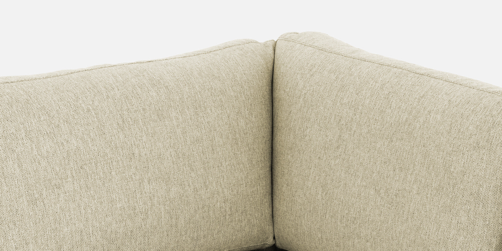 Freedom Velvet 6 Seater RHS Corner Sofa In Warm White Colour With Ottoman - Febonic Living