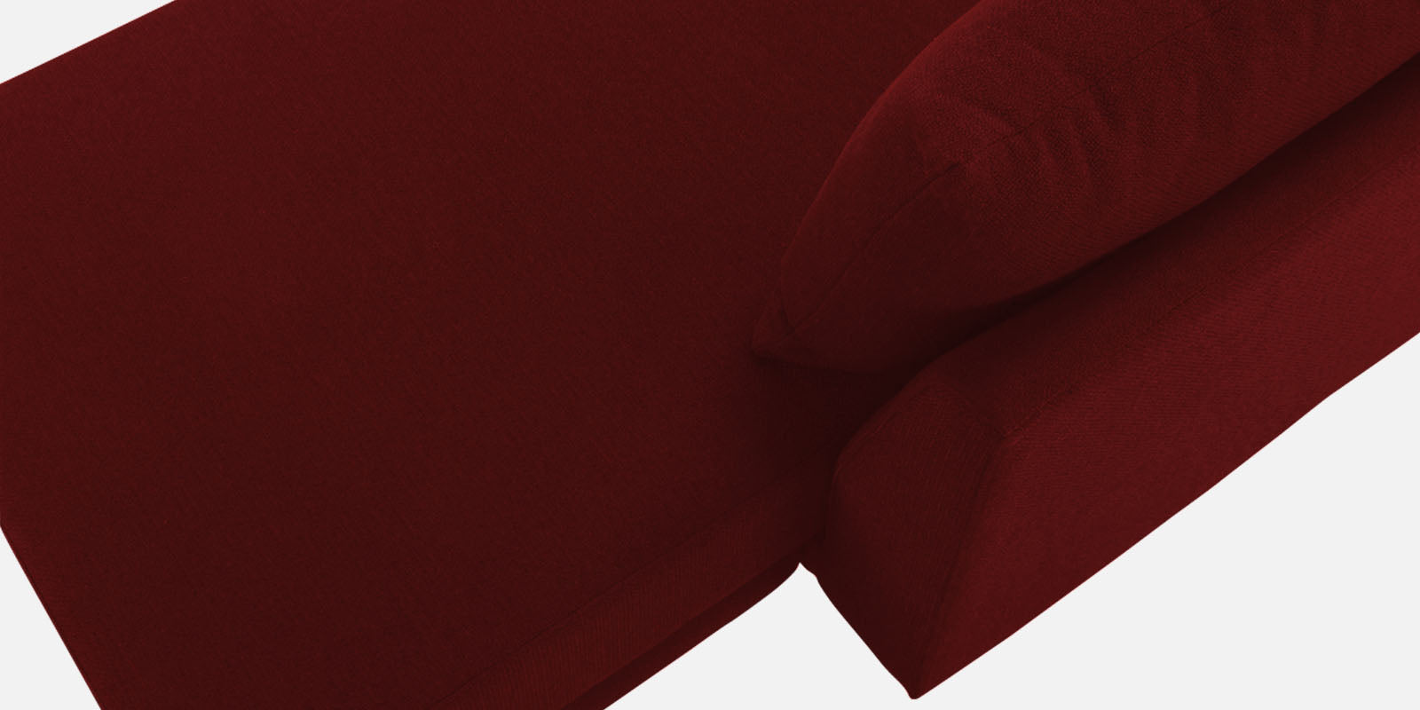 Ira Fabric RHS 6 Seater Convertible Sofa Cum Bed In Blood Maroon Colour - Febonic Living