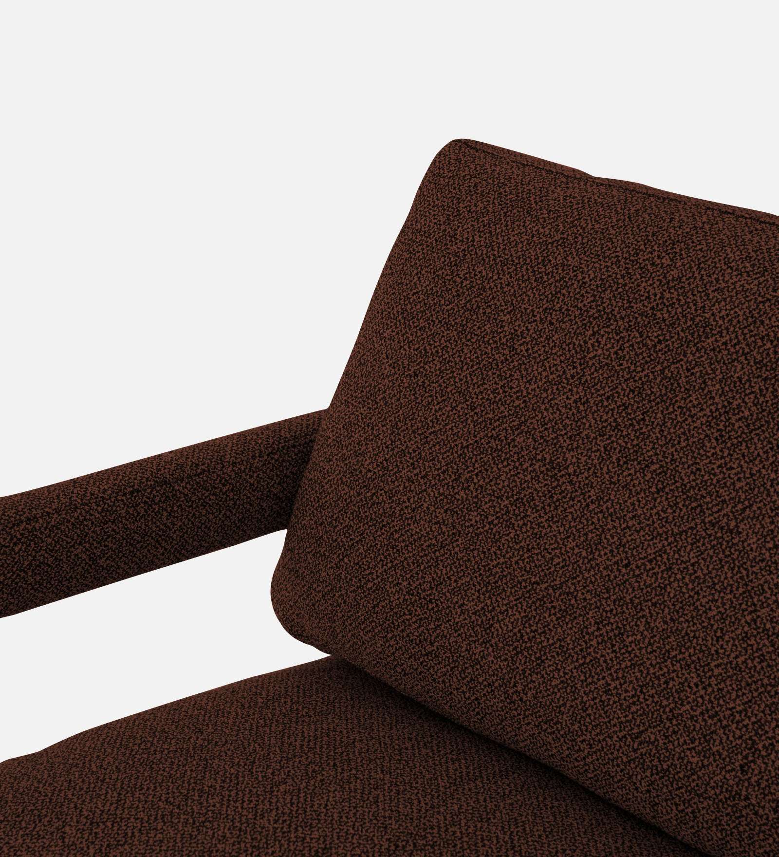 Olsen Fabric Arm Chair In Coffee Brown Colour - Febonic Living