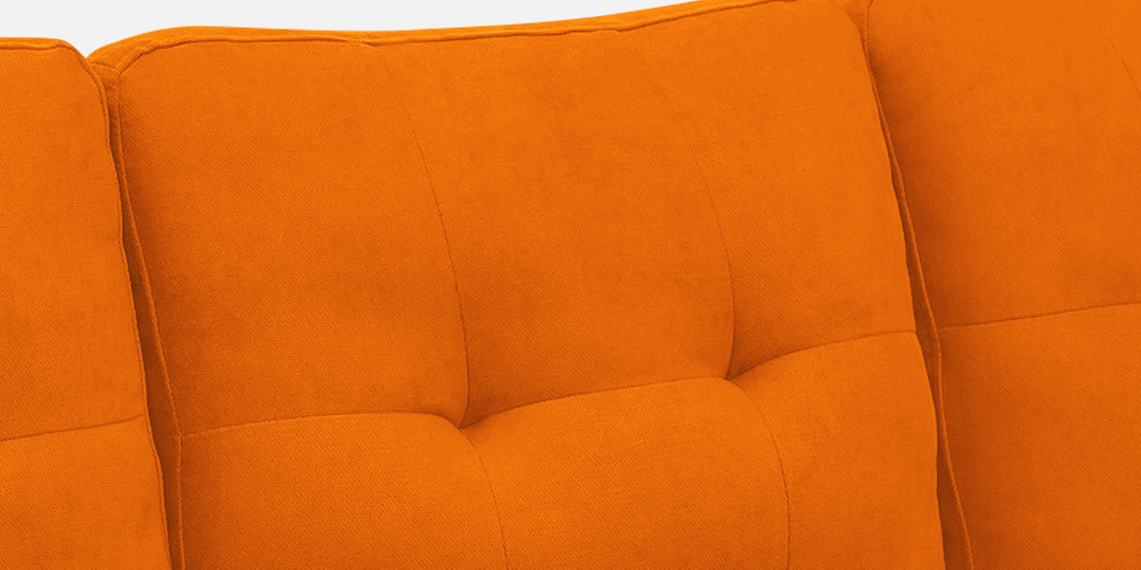 Thomas Fabric LHS Sectional Sofa (3+Lounger) In Vivid Orange Colour - Febonic Living