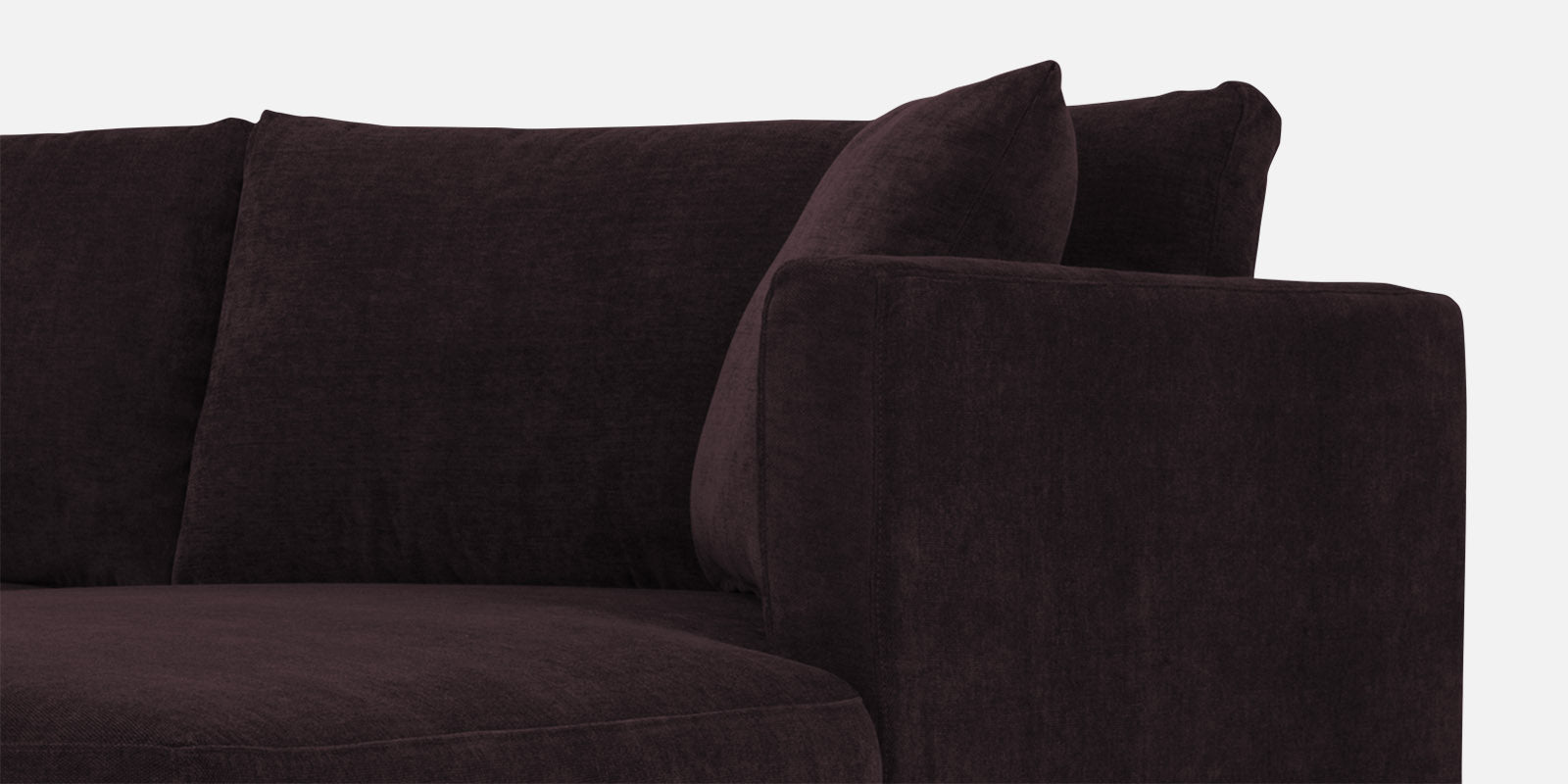 Northern Fabric LHS Sectional Sofa (3+Lounger) In Cara Brown Colour - Febonic Living