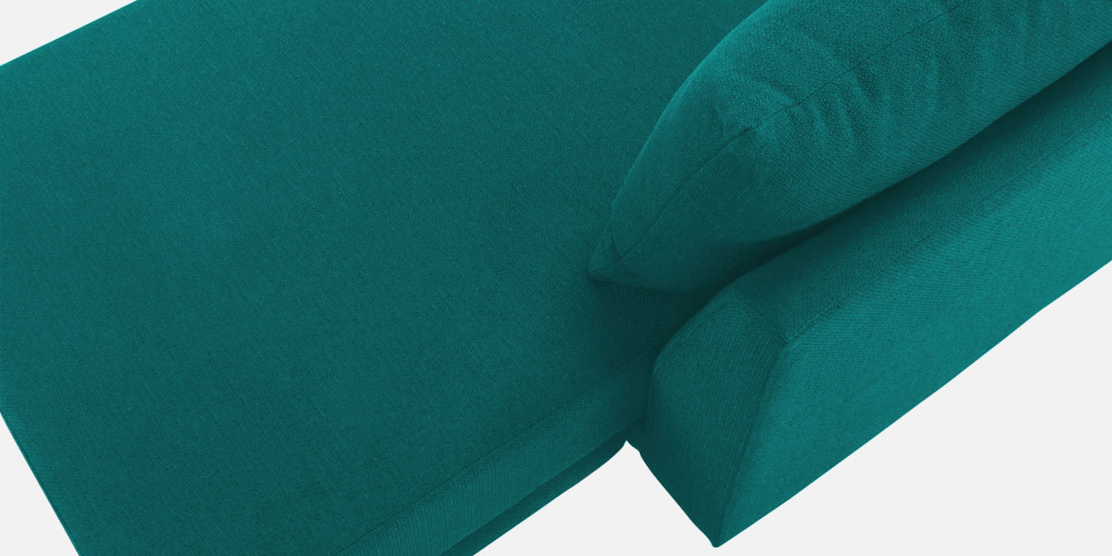 Ira Fabric RHS 6 Seater Convertible Sofa Cum Bed In Sea Green Colour - Febonic Living