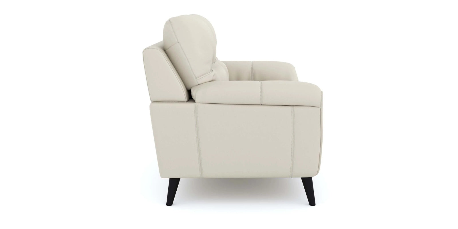 Amani Leatherette 2 Seater Sofa In Beige Colour - Febonic Living