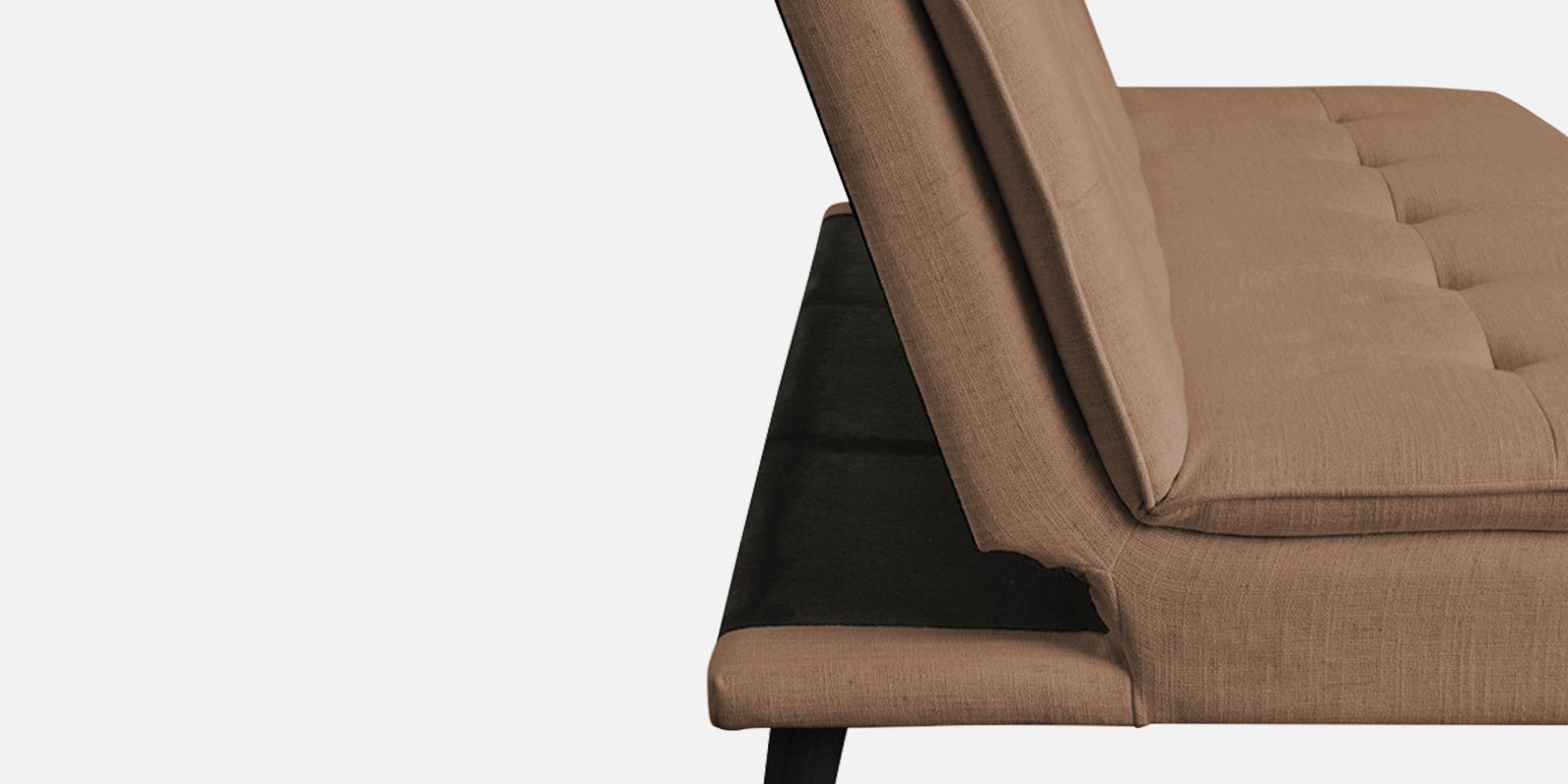 Toner Fabric 3 Seater Convertible Sofa Cum Bed In Cosmic Beige Colour - Febonic Living