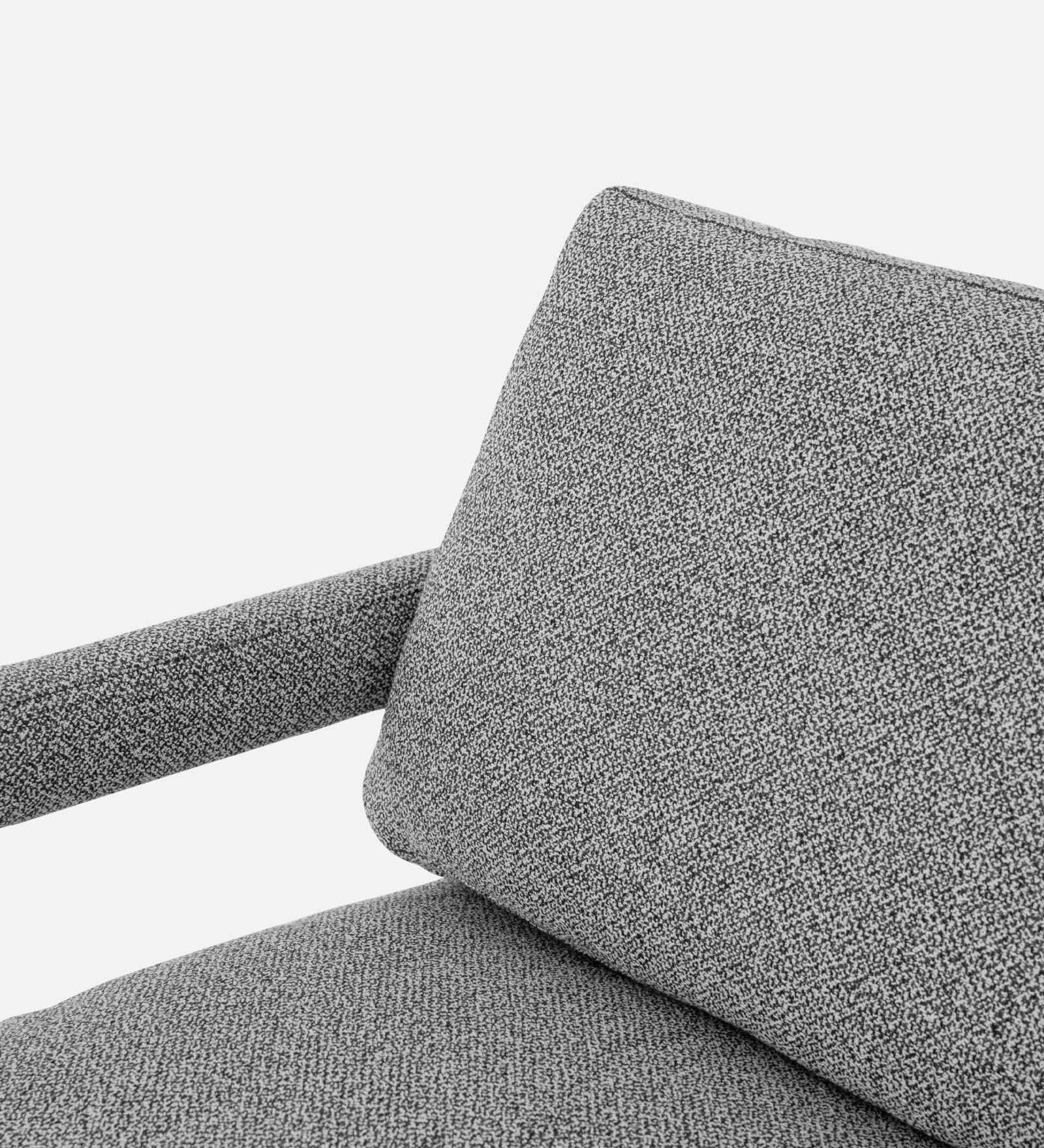Olsen Fabric Arm Chair In Lit Grey Colour - Febonic Living