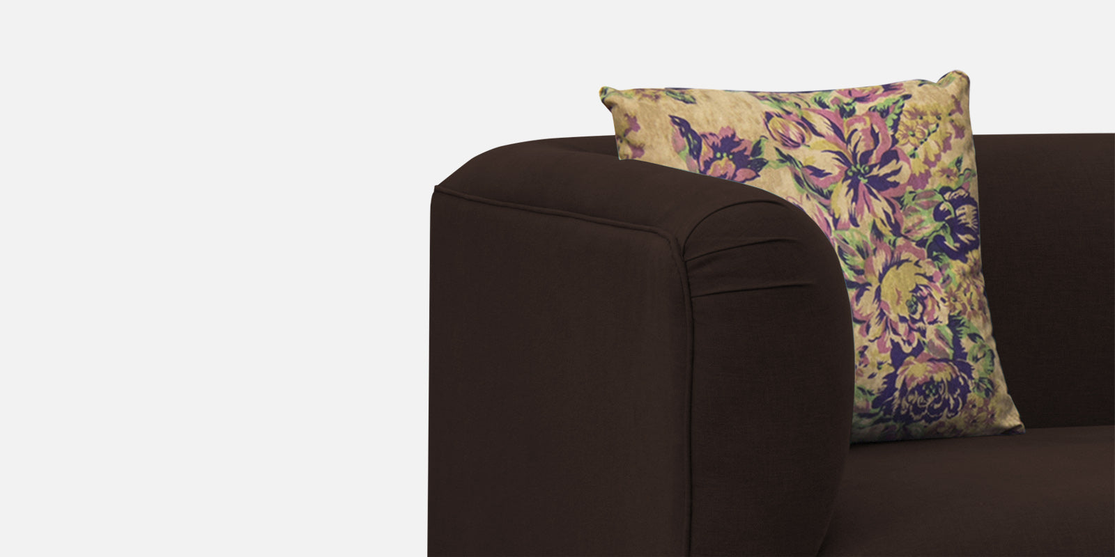 Niki Fabric 3 Seater Sofa In Coffee Brown Colour - Febonic Living