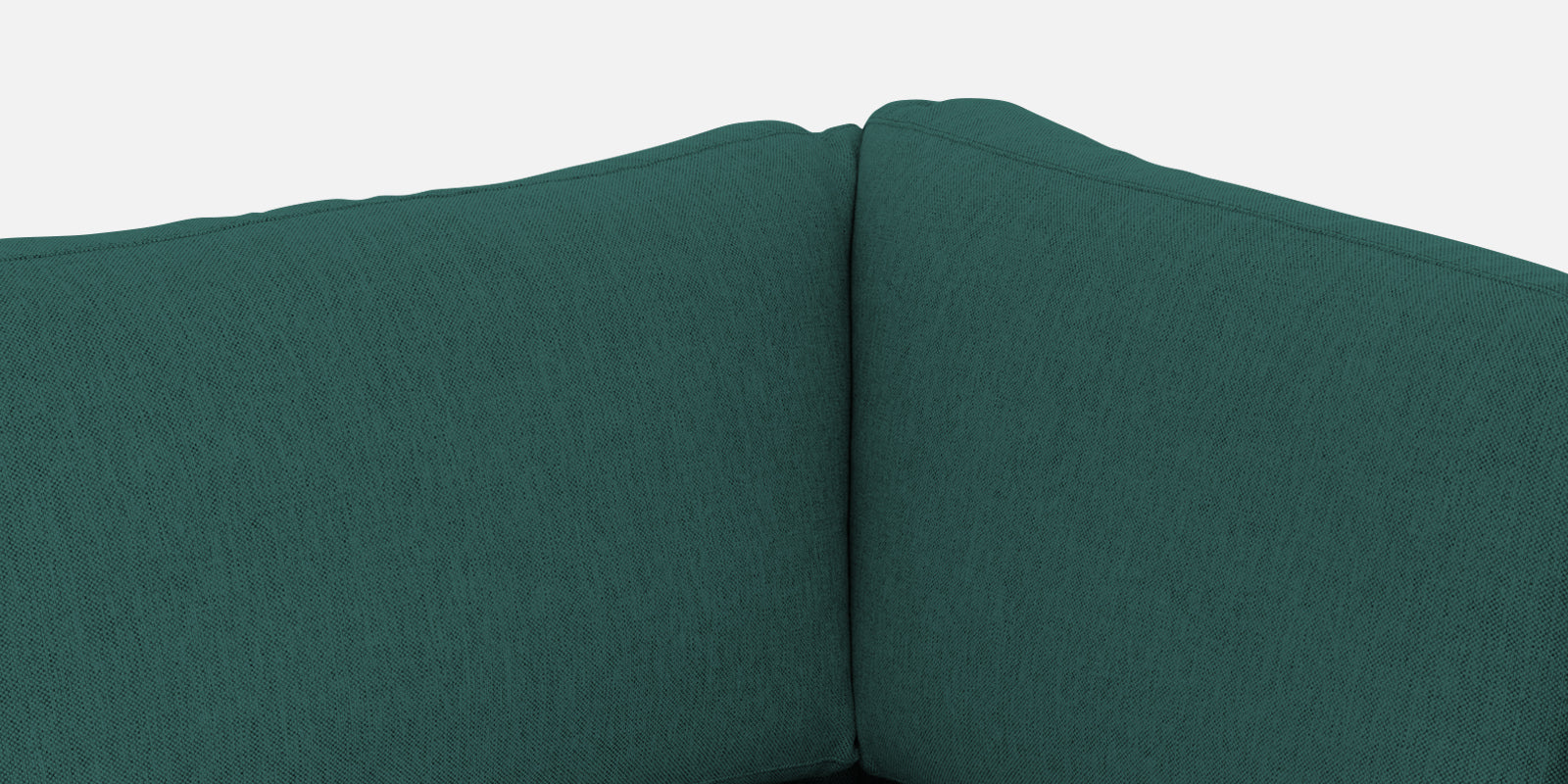Freedom Velvet 6 Seater RHS Corner Sofa In Pine Green Colour With Ottoman - Febonic Living
