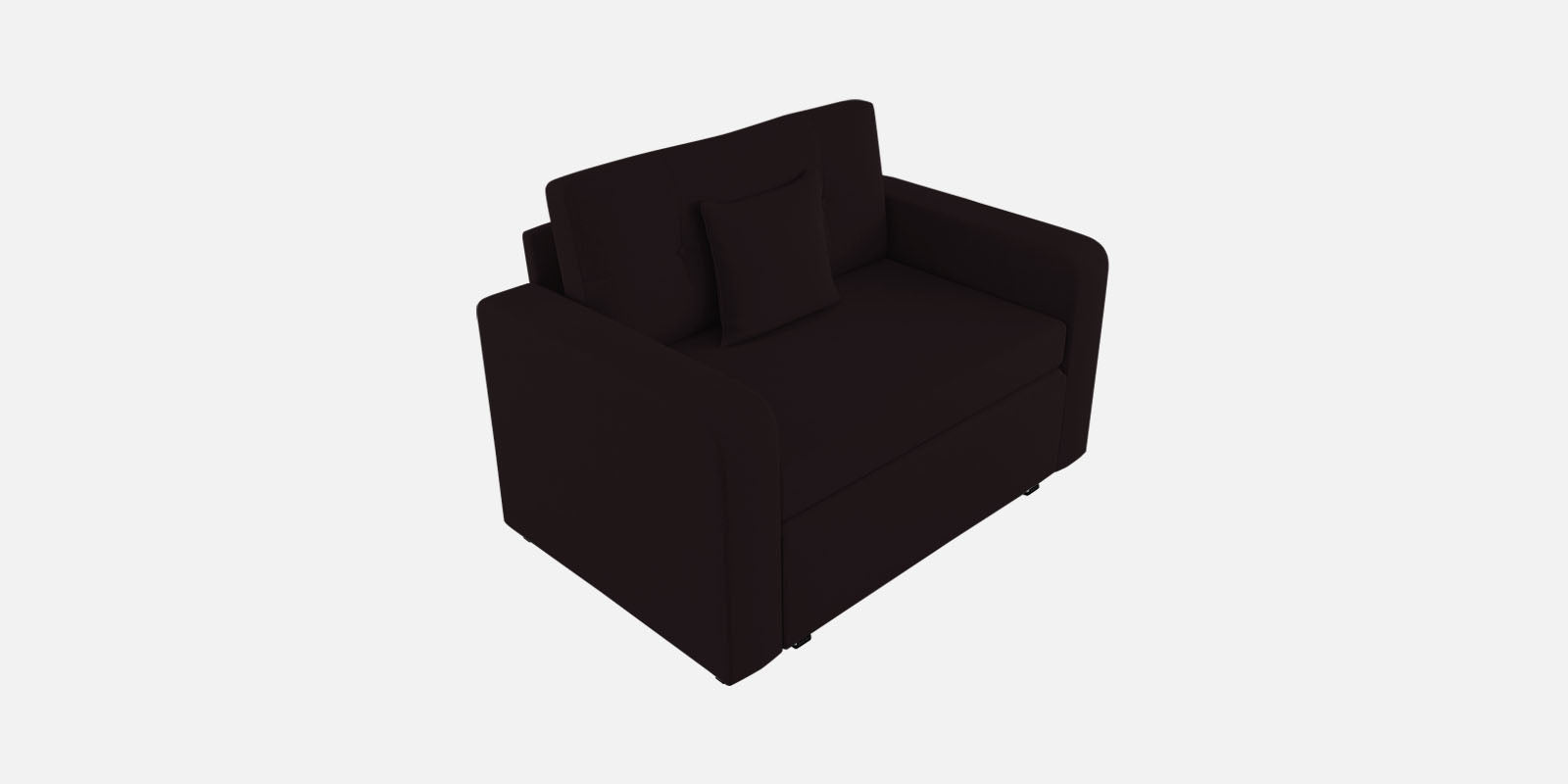 Rocky Fabric 2 Seater Pull Out Sofa Cum Bed In Cara Brown Colour With Storage - Febonic Living