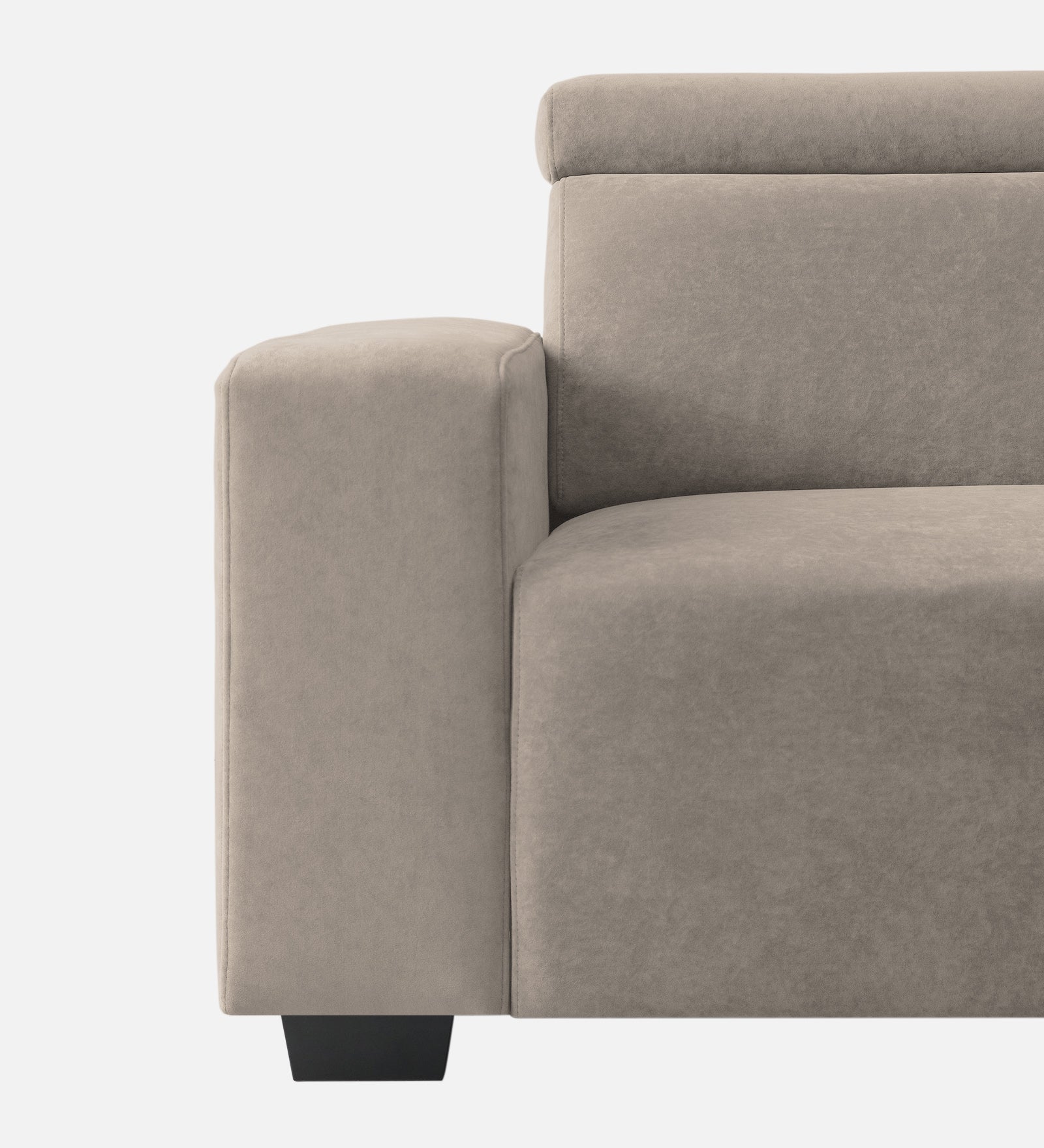 Hiro Fabric 1 Seater Sofa In Oat Beige Colour - Febonic Living