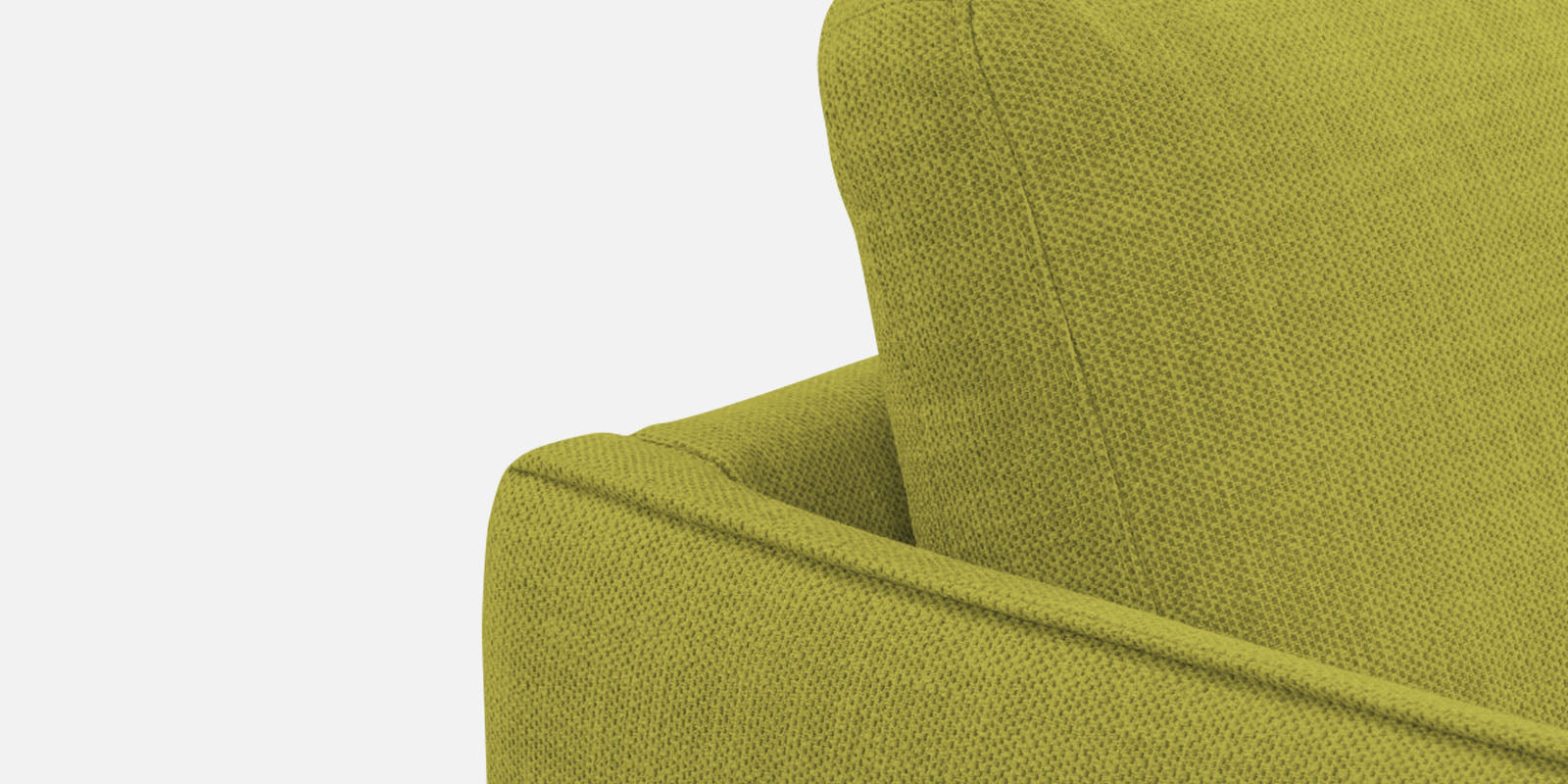 Piku Fabric LHS Sectional Sofa (3+Lounger) In Parrot Green Colour - Febonic Living