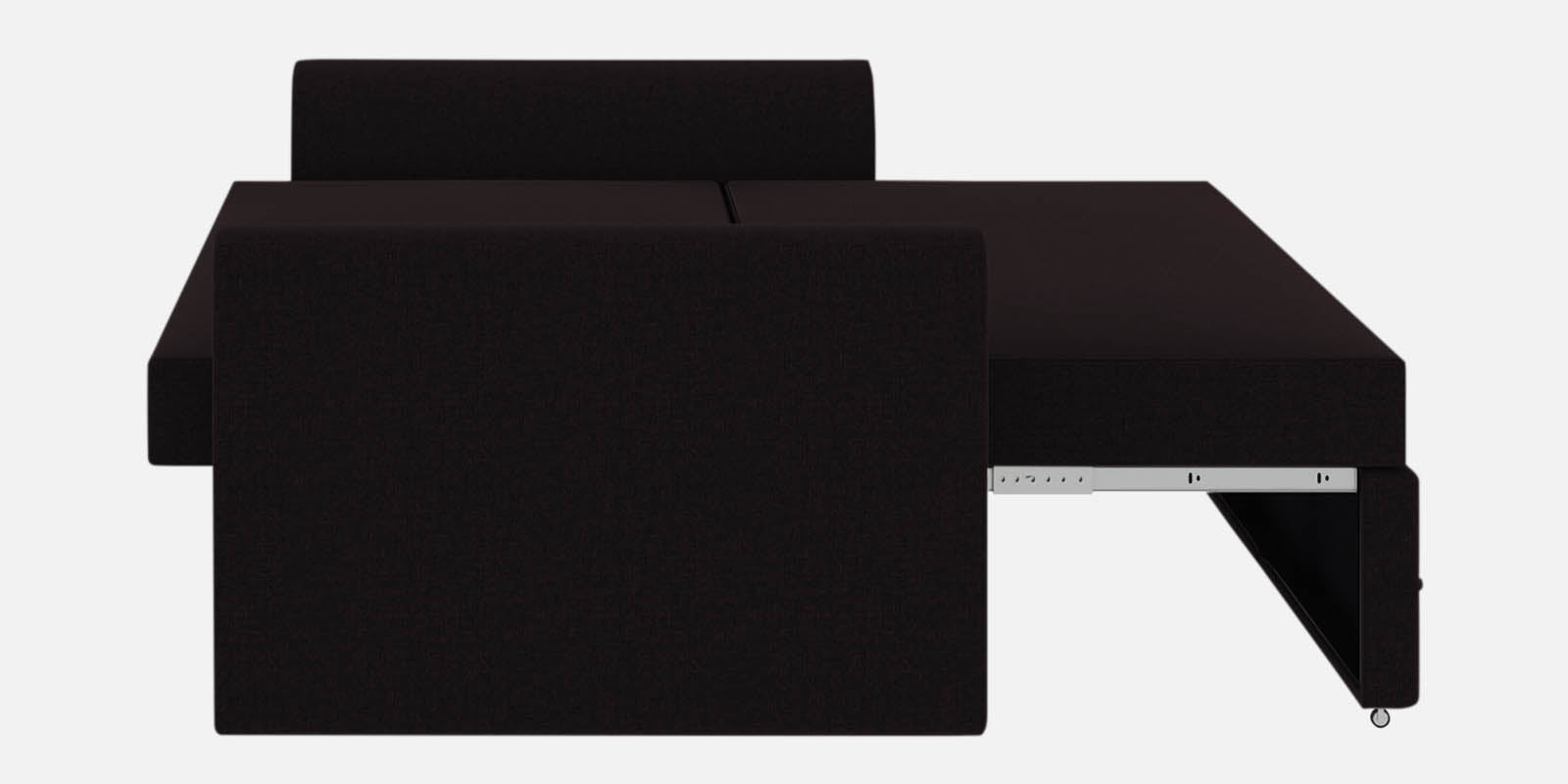 Ines Fabric 3 Seater Pull Out Sofa Cum Bed In Cara Brown Colour With Storage - Febonic Living