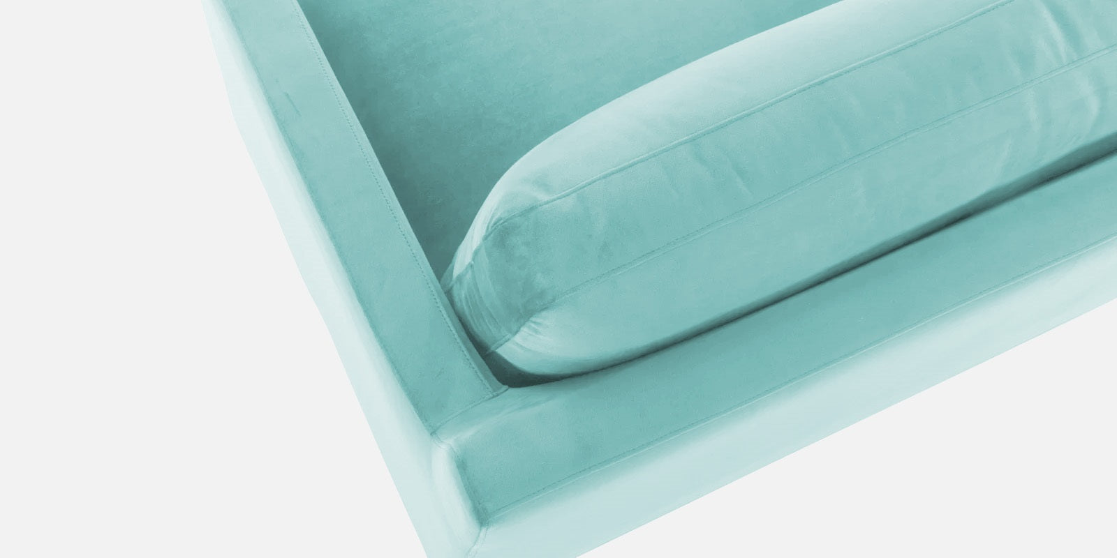 Jones Velvet RHS Sectional Sofa (3+Lounger) In Barmunda Aqua Colour - Febonic Living