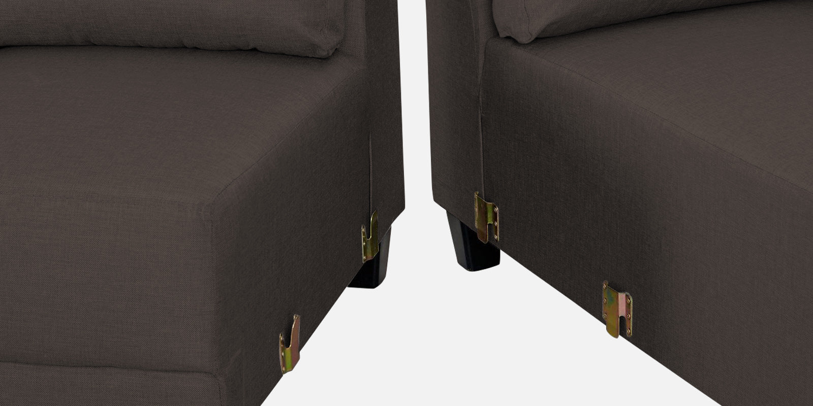 Perry Fabric LHS Sectional Sofa (3+Lounger) In Caspa Brown Colour - Febonic Living