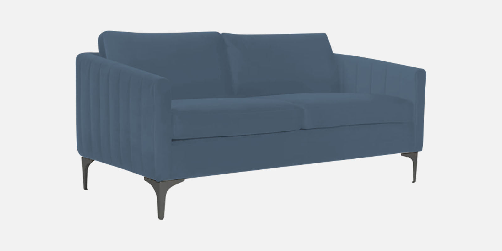 Haru Velvet 2 Seater Sofa In Oxford Blue Colour - Febonic Living