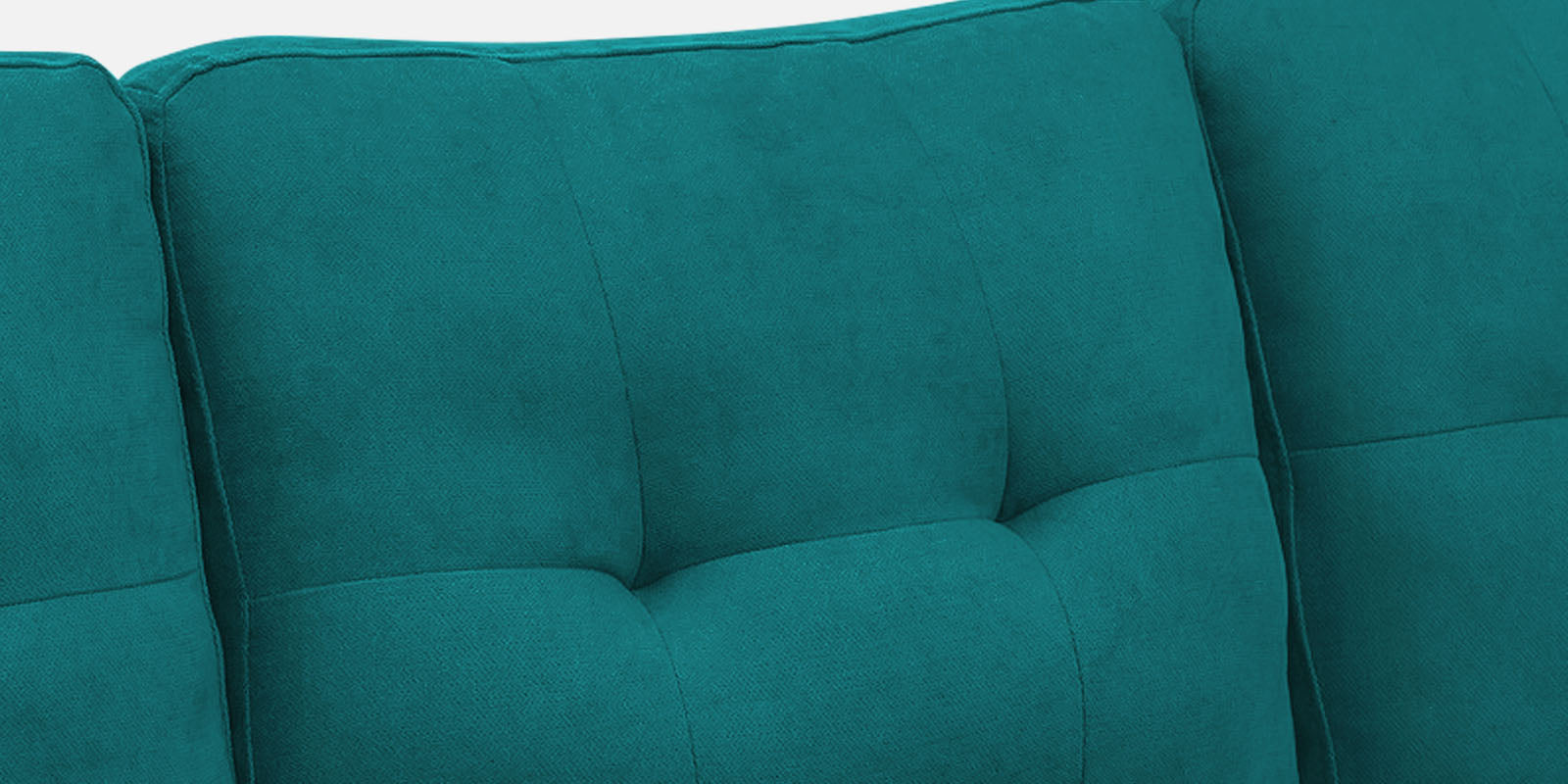 Thomas Fabric LHS Sectional Sofa (3+Lounger) In Sea Green Colour - Febonic Living