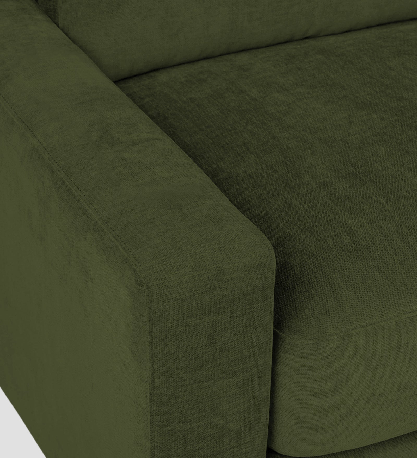 Dara Fabric 1 Seater Sofa In Olive Green Colour - Febonic Living