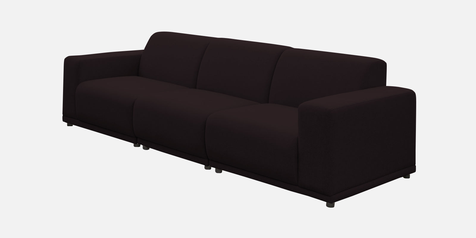 Adam Fabric LHS Sectional Sofa (3+Ottoman Lounger) In Cara Brown Colour - Febonic Living