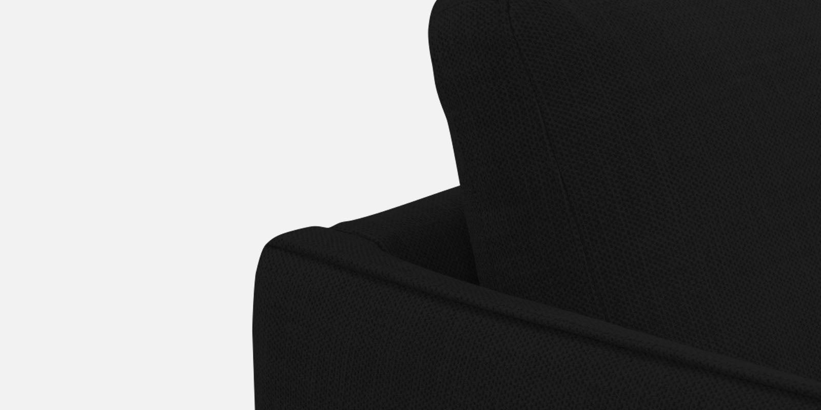 Piku Fabric LHS Sectional Sofa (3+Lounger) In Zed Black Colour - Febonic Living