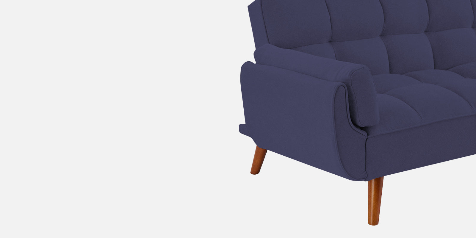 Melano Fabric 3 Seater Convertible Sofa Cum Bed In Slate Blue Colour - Febonic Living