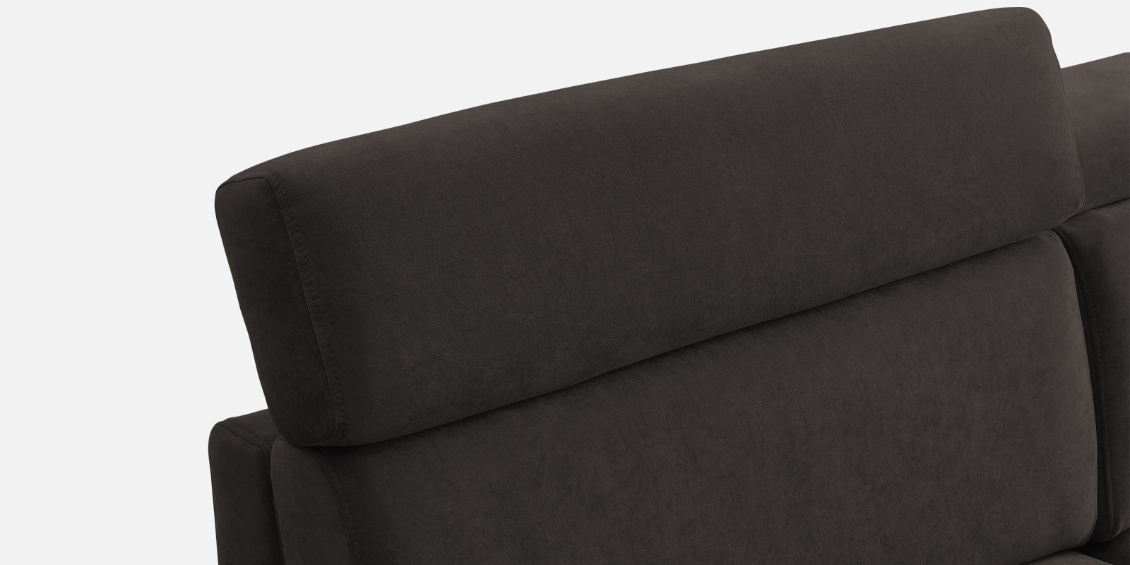 Hiro Fabric 3 Seater Sofa In Coal Brown Colour - Febonic Living