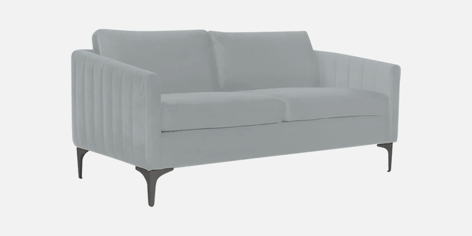 Haru Velvet 2 Seater Sofa In Pearl grey Colour - Febonic Living