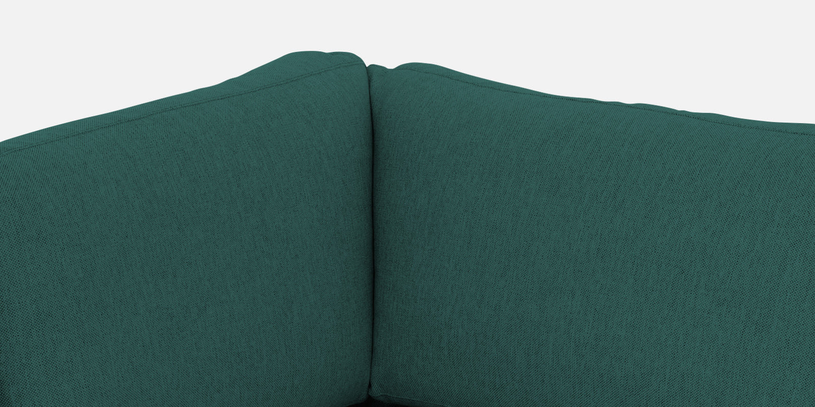 Freedom Velvet 6 Seater LHS Corner Sofa In Pine Green Colour With Ottoman - Febonic Living