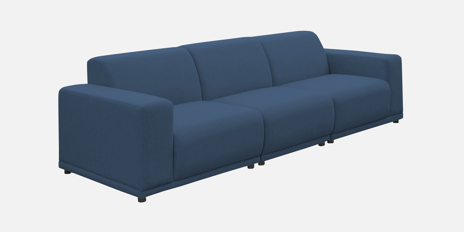 Adam Fabric RHS Sectional Sofa (3+Ottoman Lounger) In Light Blue Colour - Febonic Living