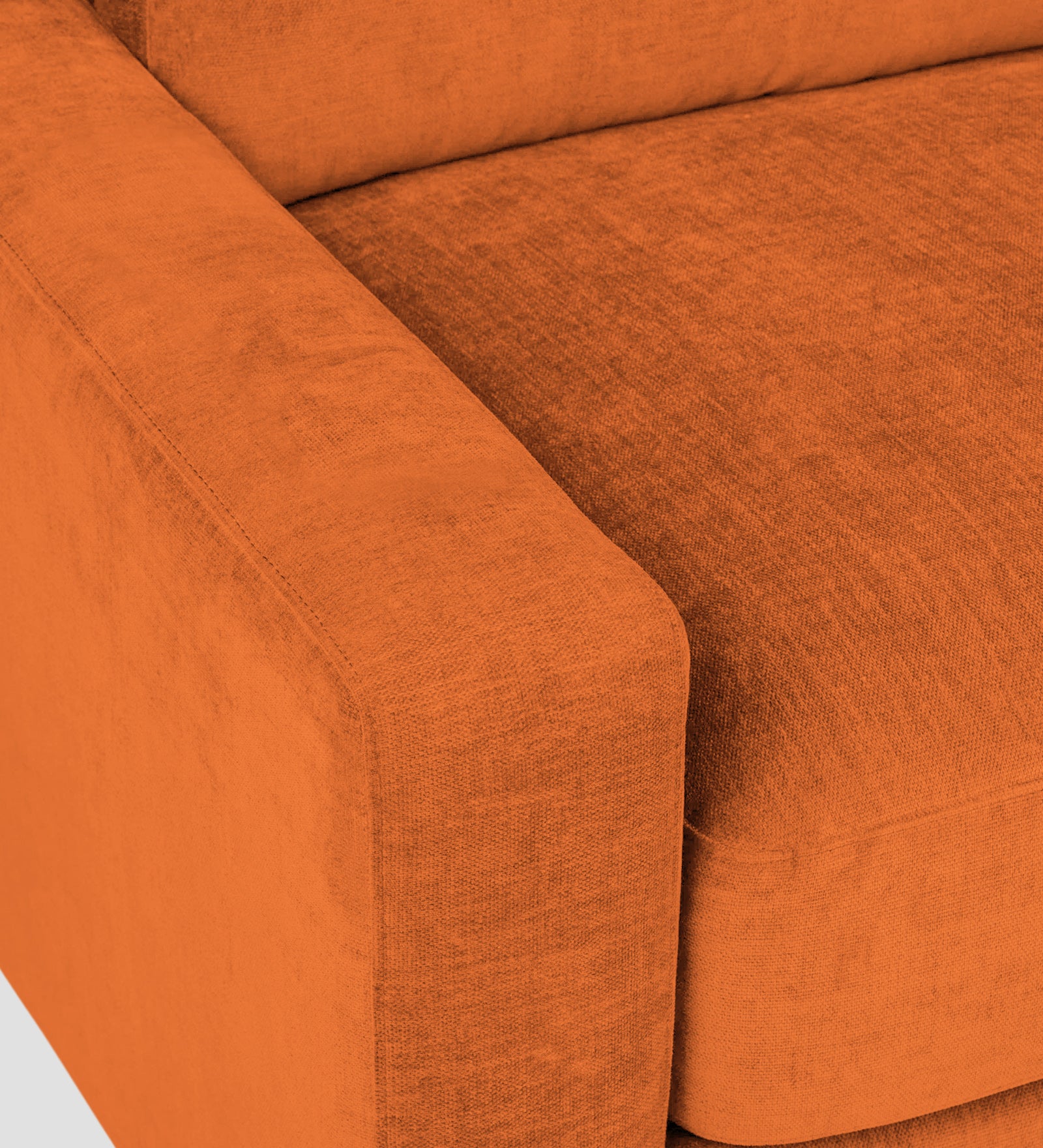 Dara Fabric 1 Seater Sofa In Vivid Orange Colour - Febonic Living