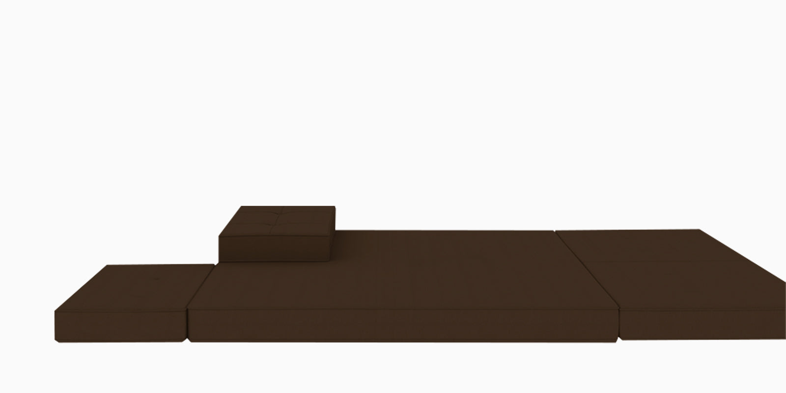 Cora Fabric 2 Seater Foldable Sofa Cum Bed In Chocolate Brown Colour - Febonic Living