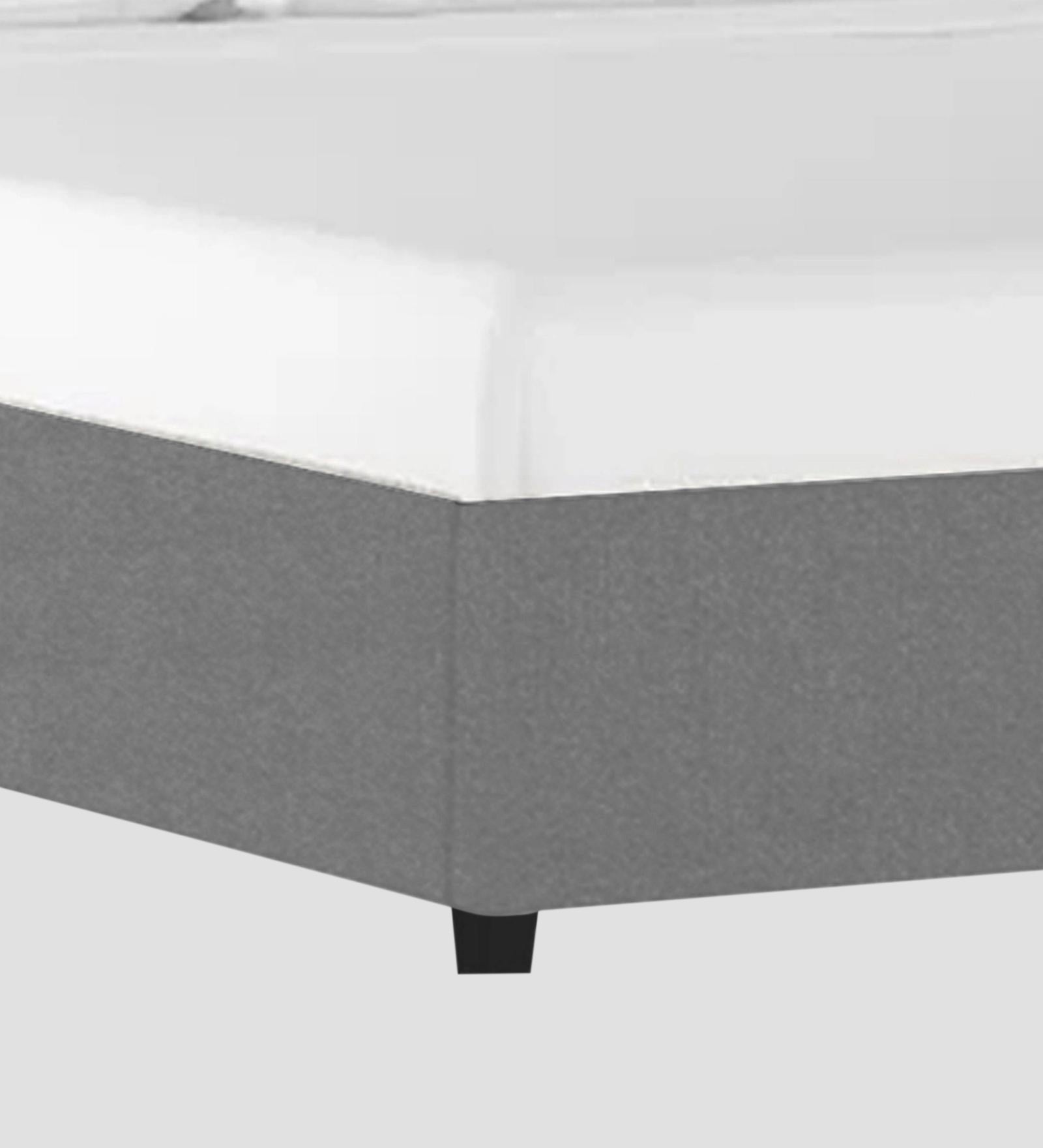 Asyra Velvet King Size Bed in Light Grey Colour With Box Storage