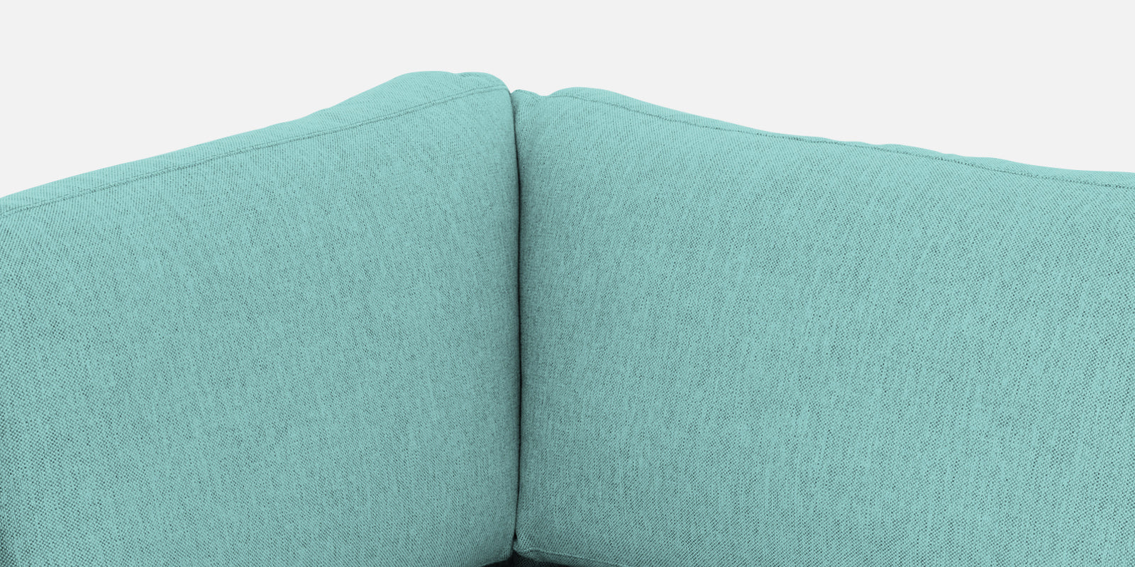 Freedom Velvet 6 Seater LHS Corner Sofa In Barmunda Aqua Colour With Ottoman - Febonic Living