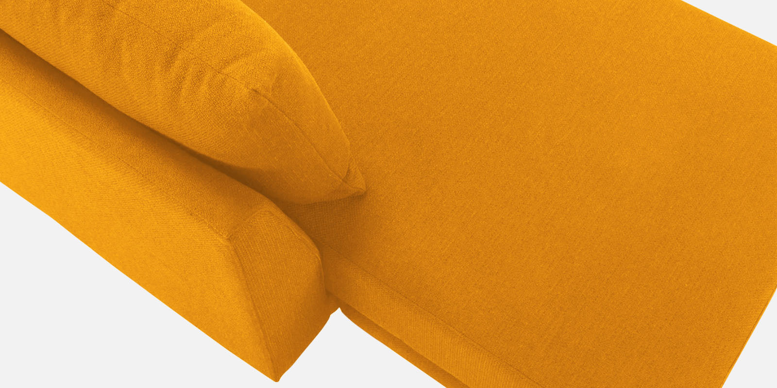 Ira Fabric LHS 6 Seater Convertible Sofa Cum Bed In Bold Yellow Colour - Febonic Living
