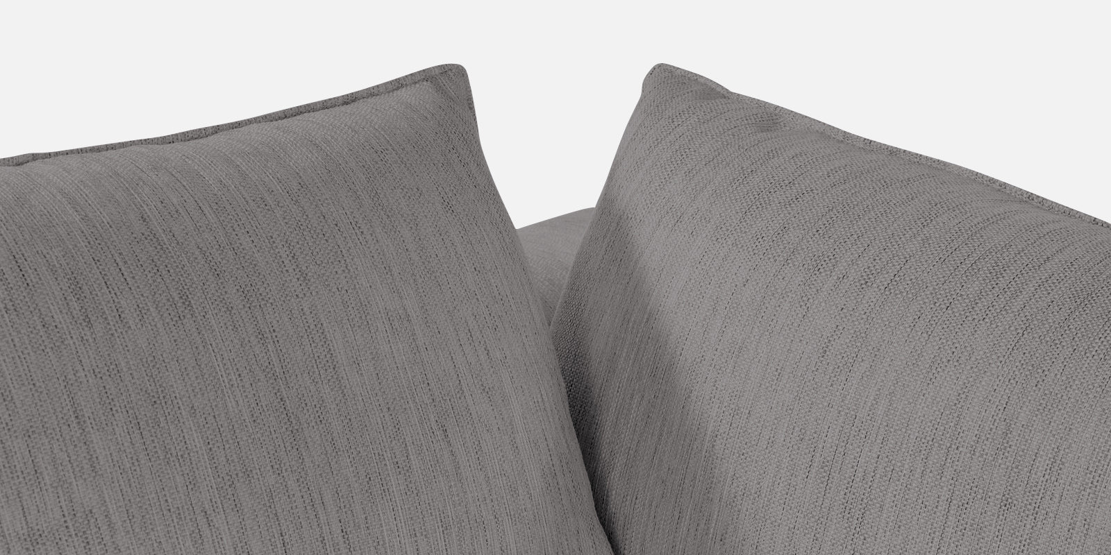 Ziggy Fabric LHS Sectional Sofa (3+Lounger) In Silver Grey Colour - Febonic Living