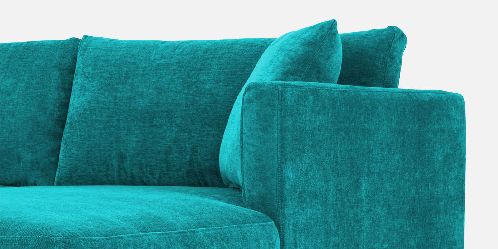 Northern Fabric RHS Sectional Sofa (3+Lounger) In Sea Green Colour - Febonic Living