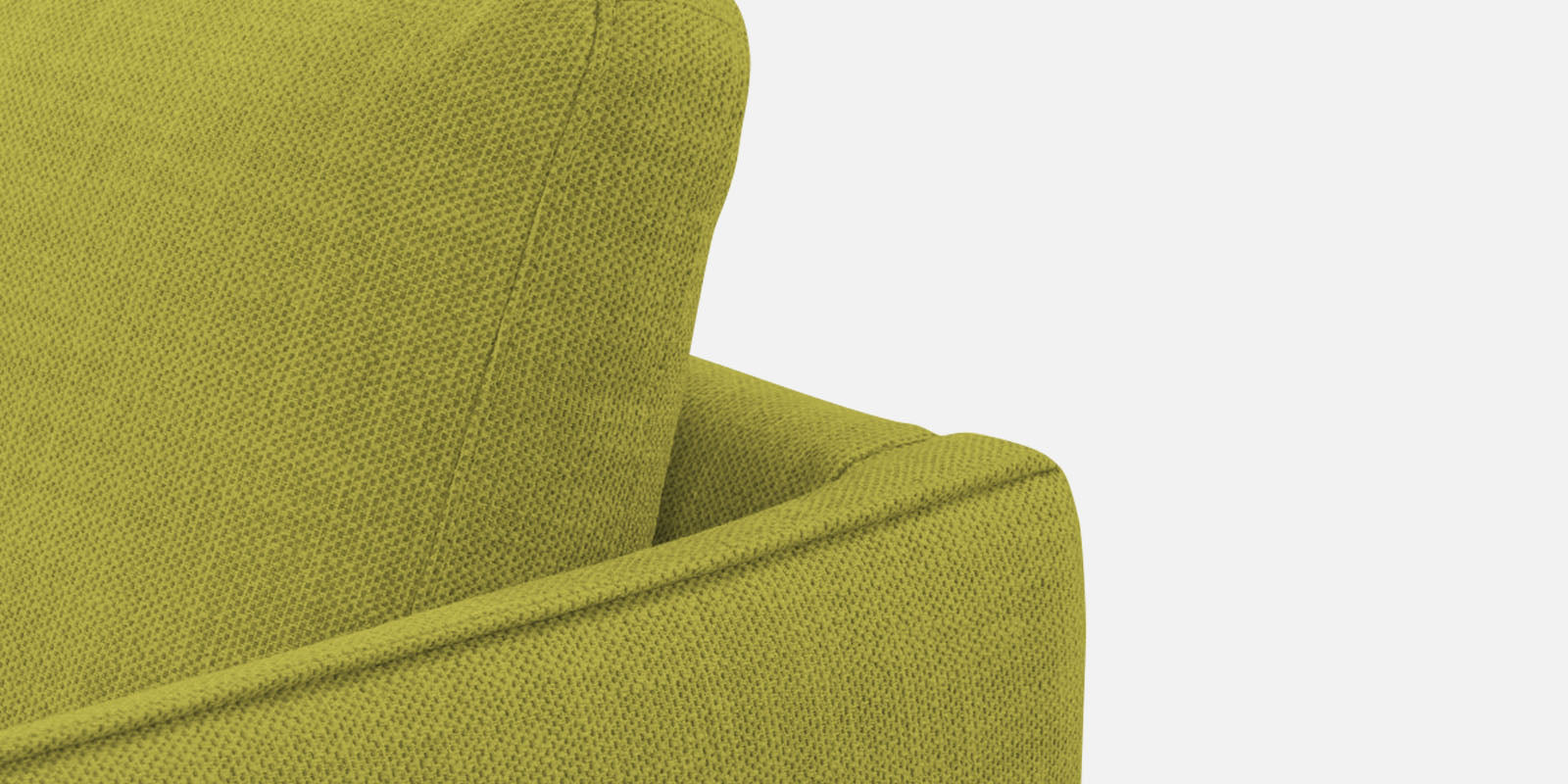 Piku Fabric RHS Sectional Sofa (3+Lounger) In Parrot Green Colour - Febonic Living