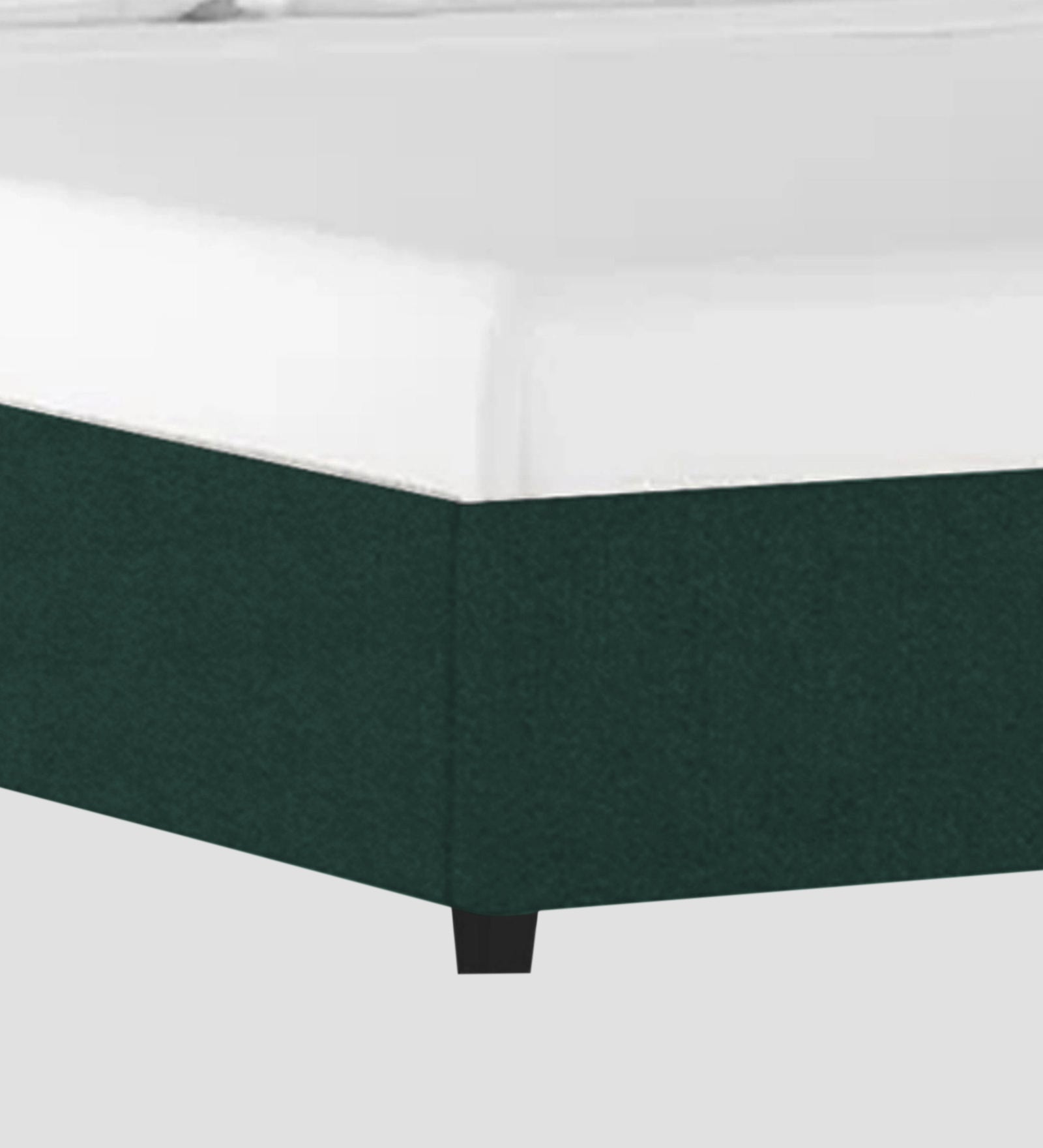Asyra Velvet Queen Size Bed in Forest Green Colour With Box Storage - Febonic Living