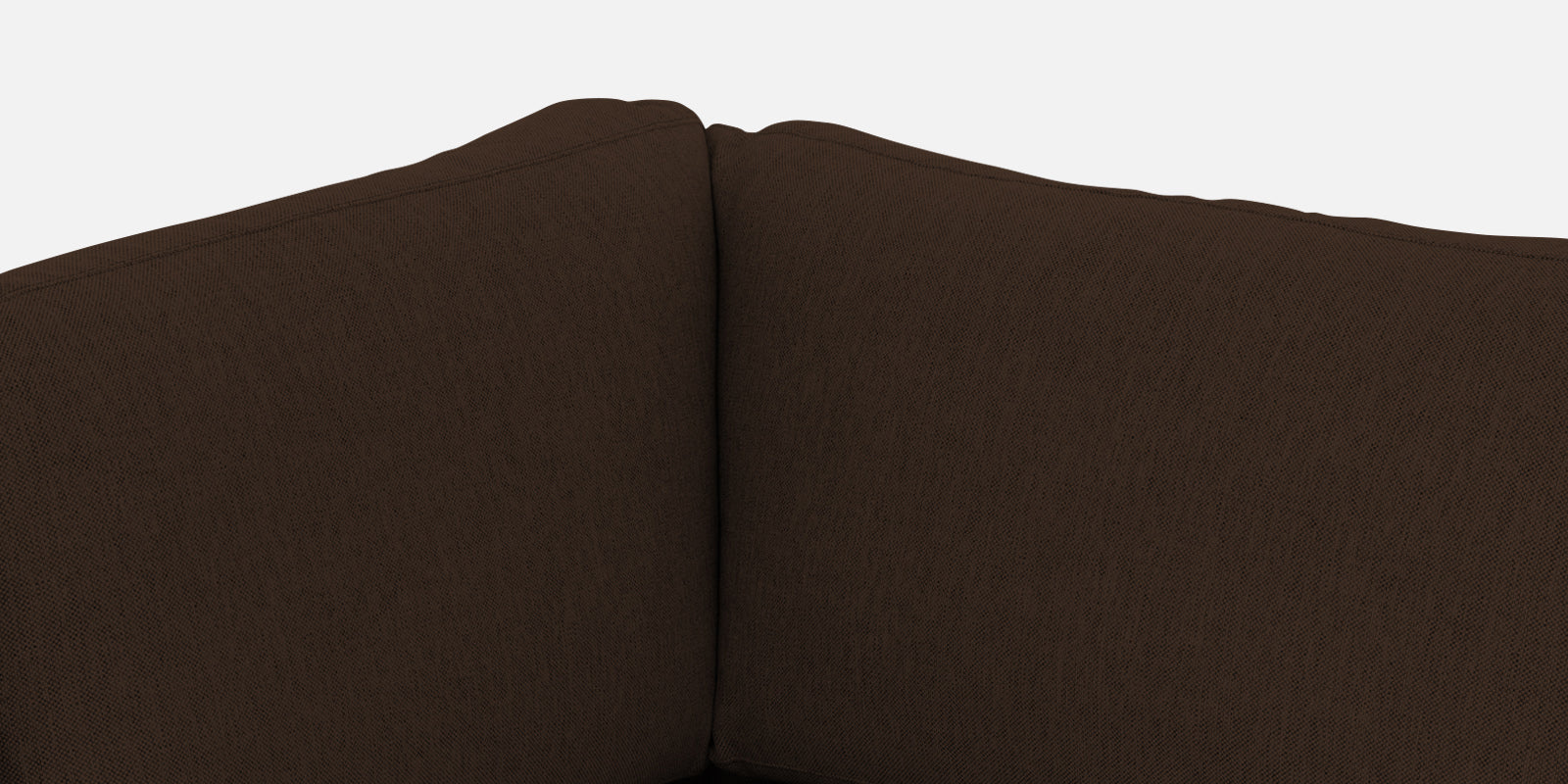 Freedom Velvet 6 Seater LHS Corner Sofa In Cholocate Brown Colour With Ottoman - Febonic Living