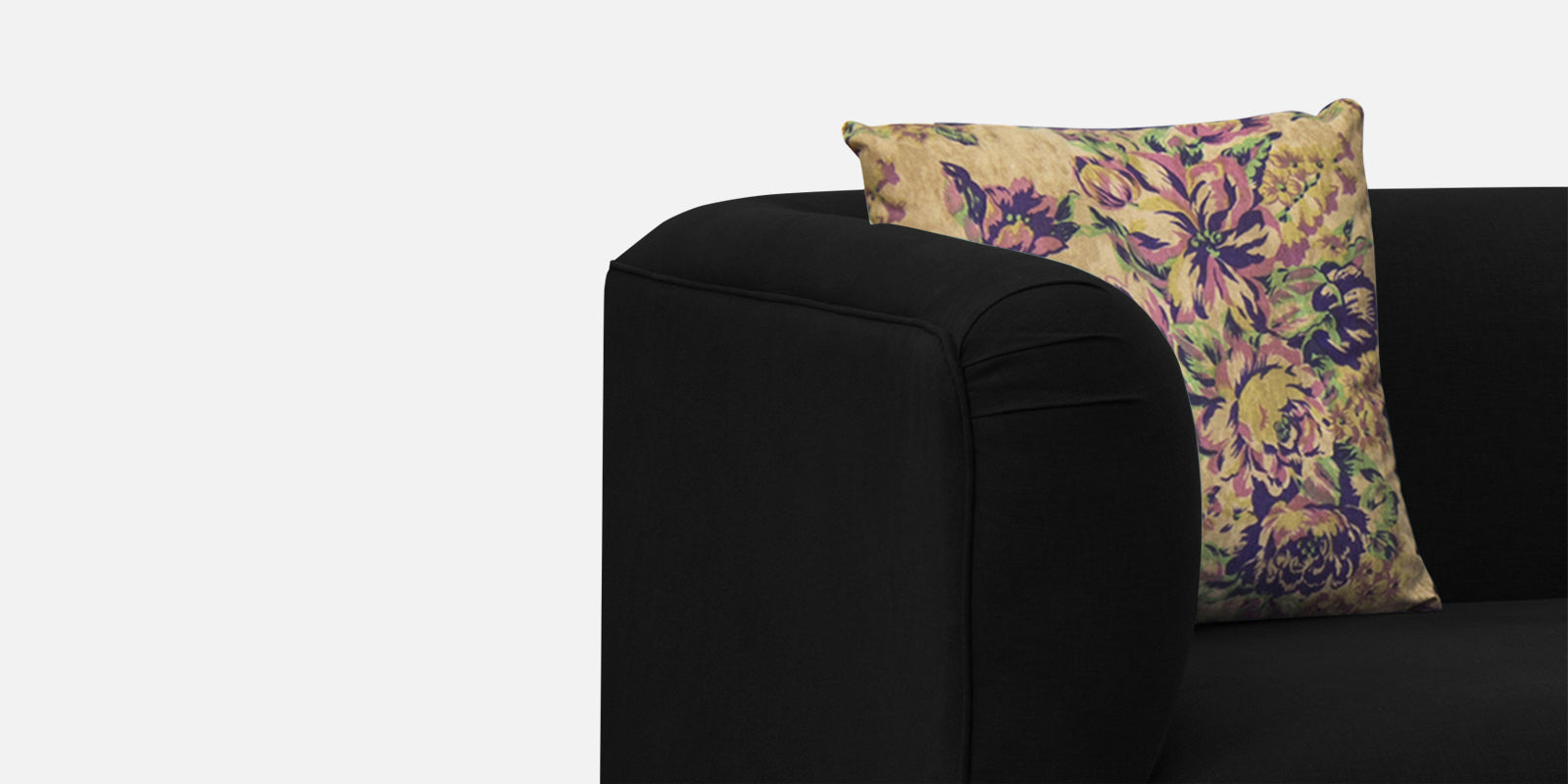 Niki Fabric 2 Seater Sofa In Zed Black Colour - Febonic Living