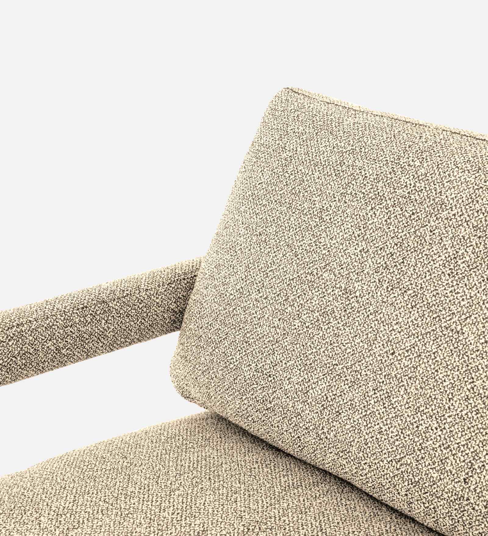 Olsen Fabric Arm Chair In Ivory Cream Colour - Febonic Living