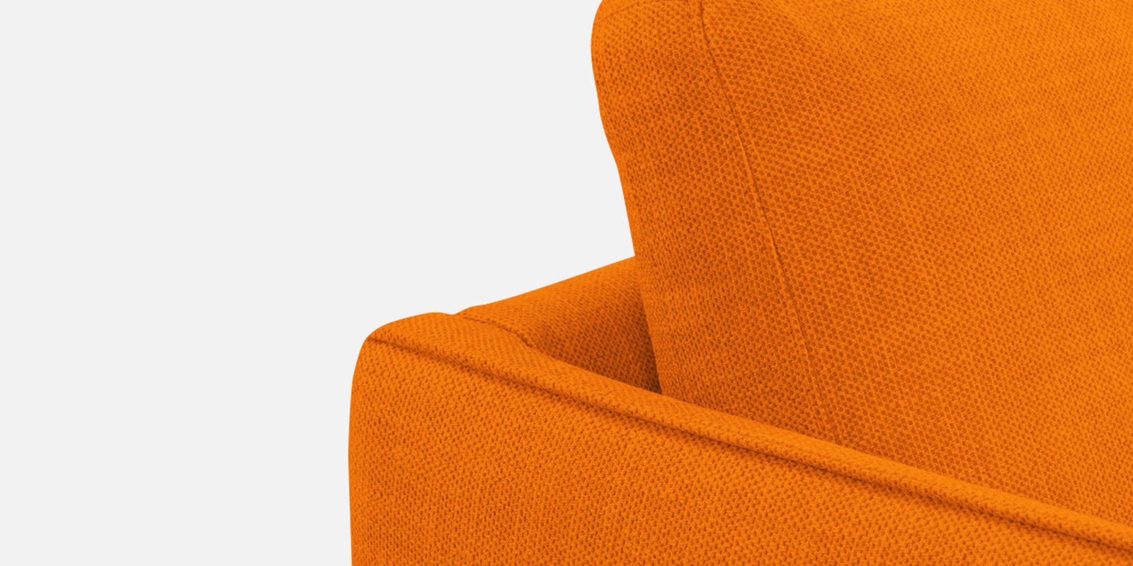 Piku Fabric LHS Sectional Sofa (3+Lounger) In Vivid Orange Colour - Febonic Living