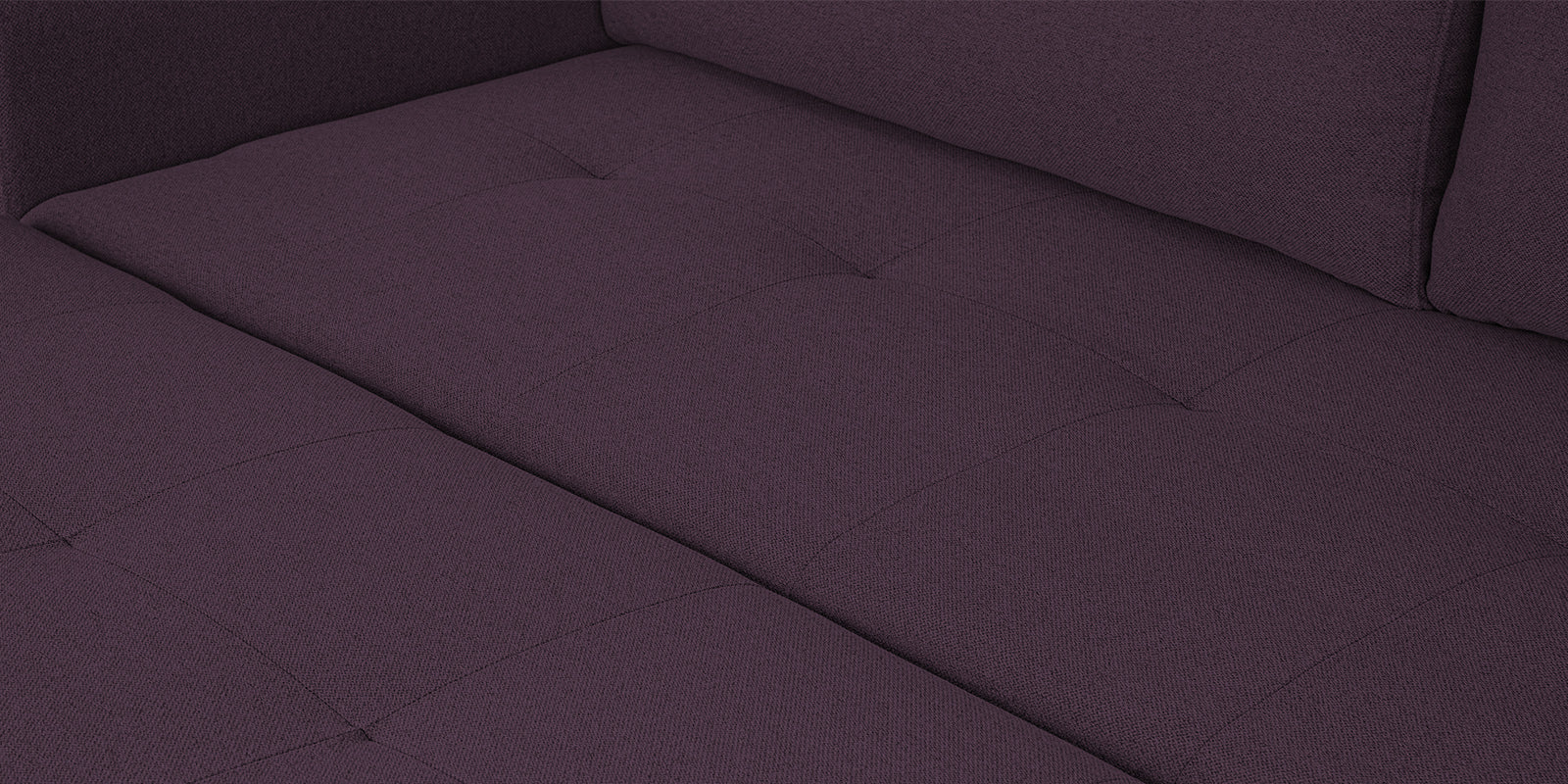 Sigma Fabric 3 Seater Pull Out Sofa Cum Bed In Greek Purple Colour - Febonic Living