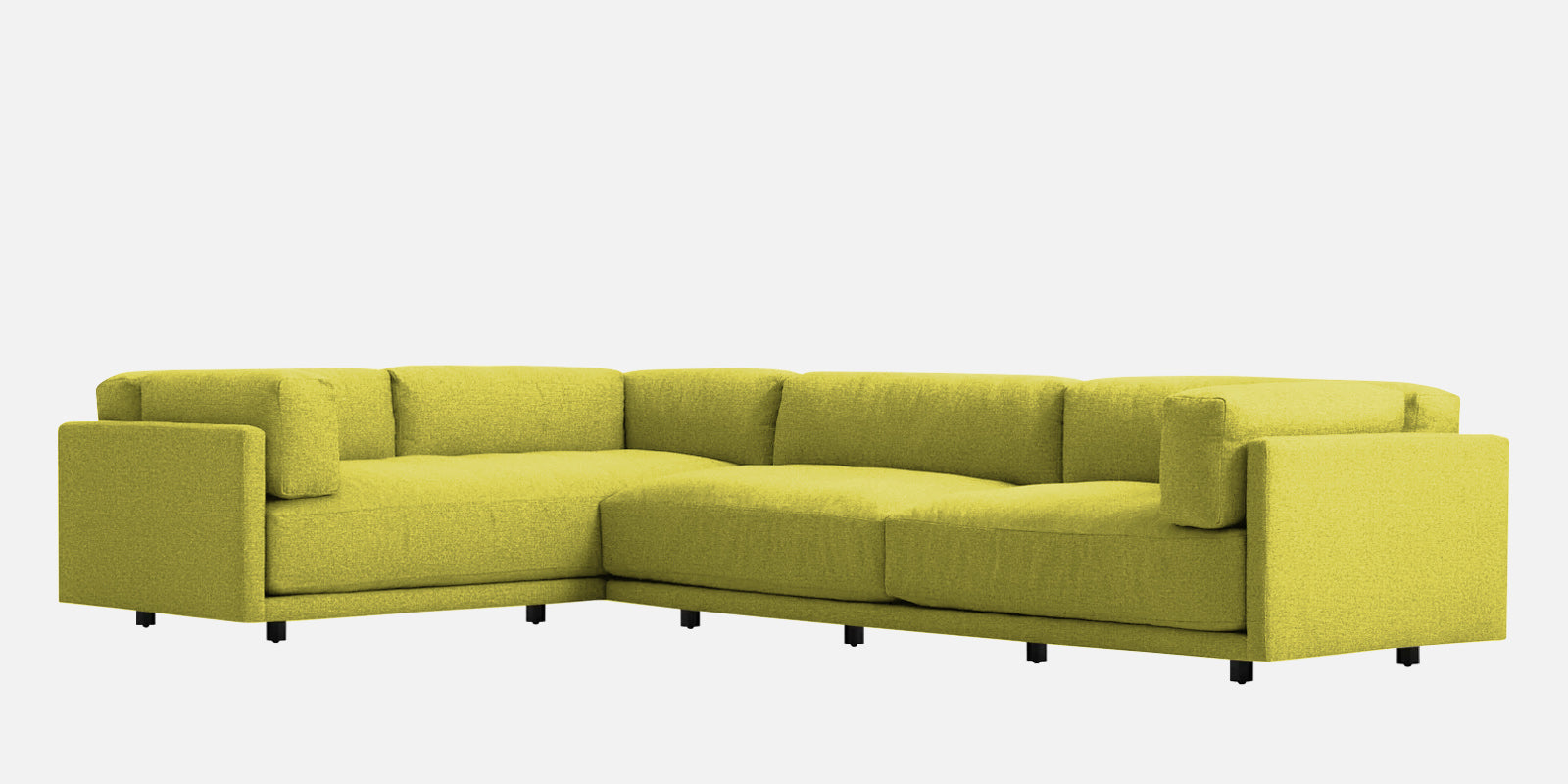 Nixon Fabric 6 Seater RHS Corner Sofa In Parrot Green Colour - Febonic Living