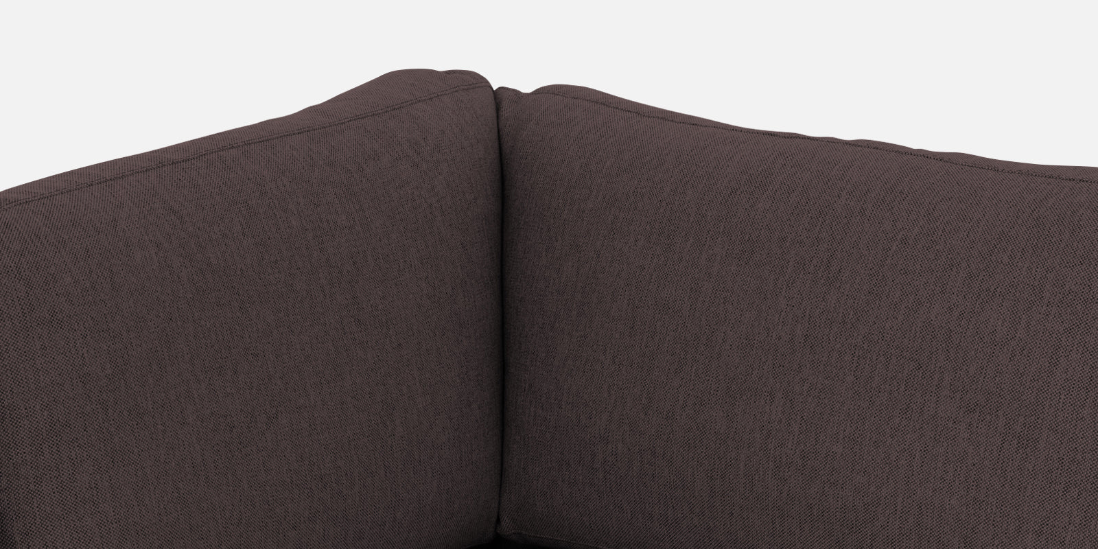 Freedom Velvet 6 Seater LHS Corner Sofa In Mocha Brown Colour With Ottoman - Febonic Living