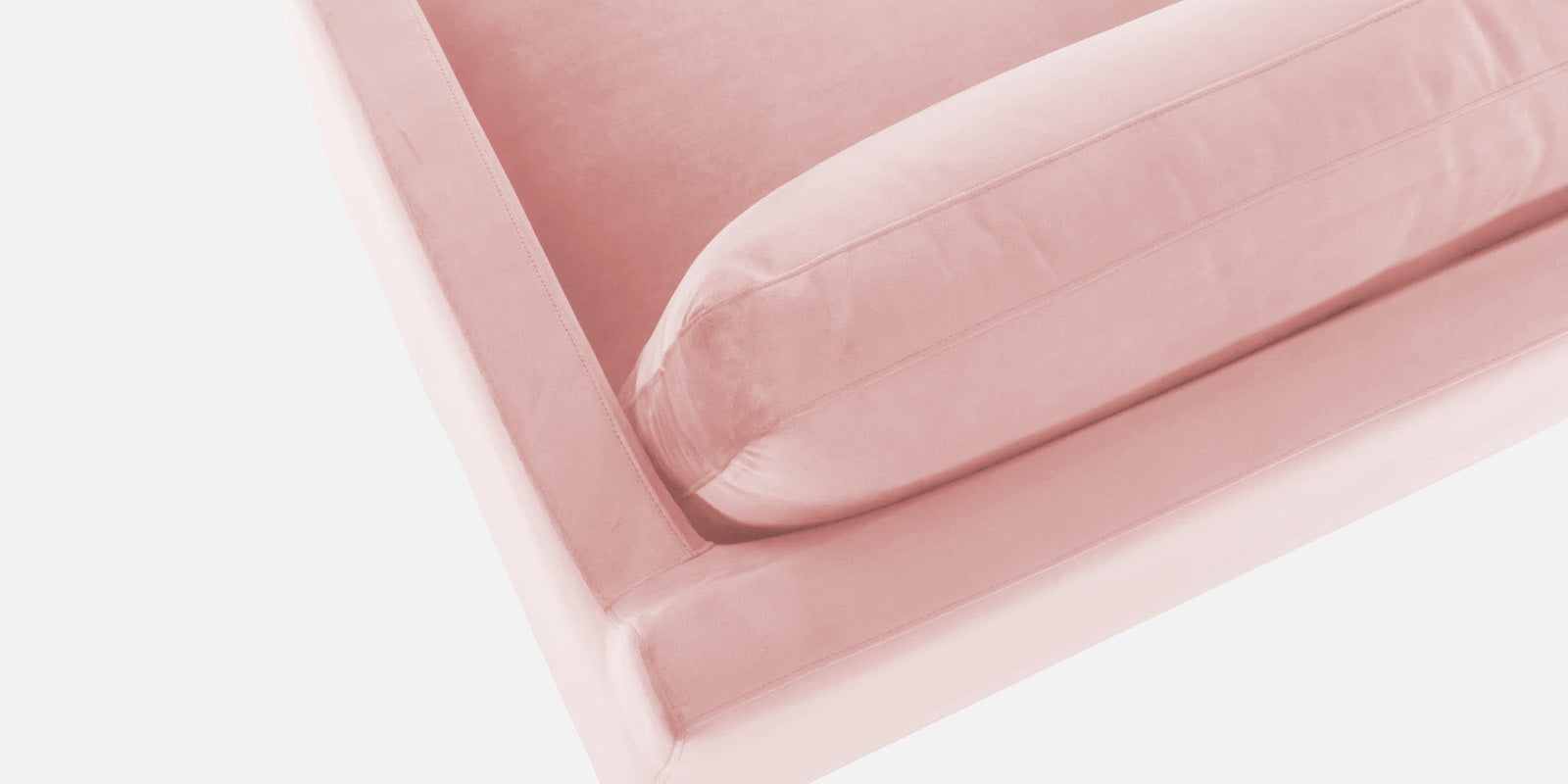 Jones Velvet RHS Sectional Sofa (3+Lounger) In Millennial Pink Colour - Febonic Living