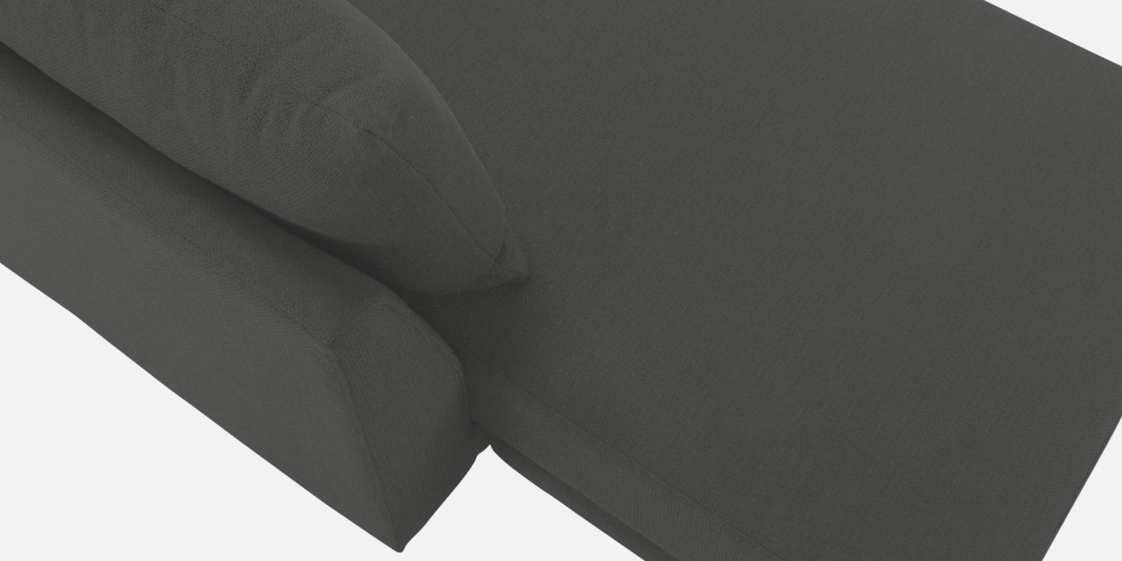 Ira Fabric LHS 6 Seater Convertible Sofa Cum Bed In Charcoal Grey Colour - Febonic Living