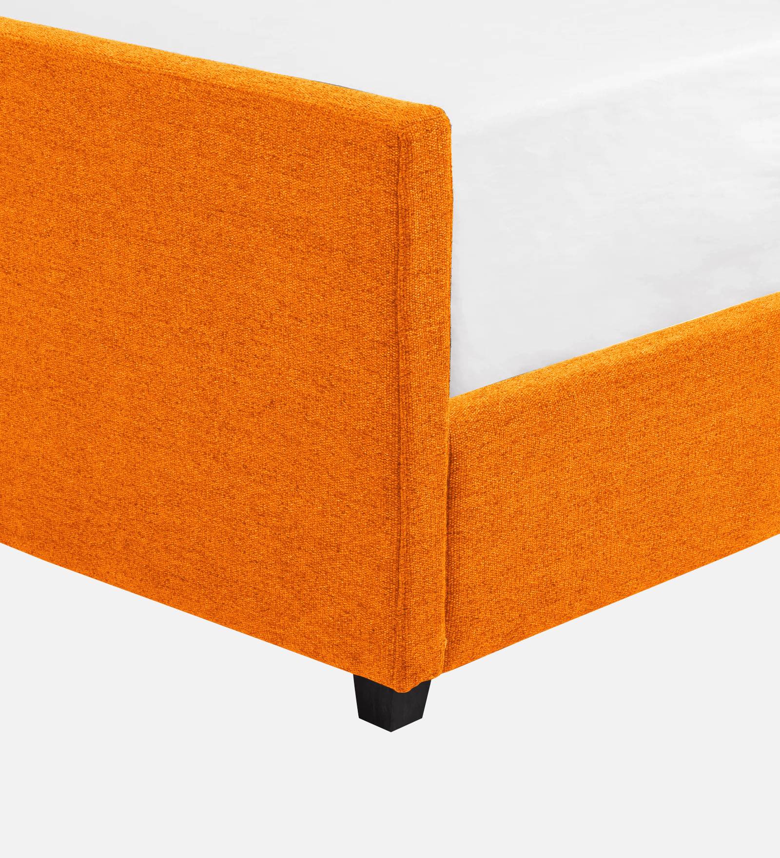 Pollen Fabric Queen Size Bed In Vivid Orange Colour - Febonic Living