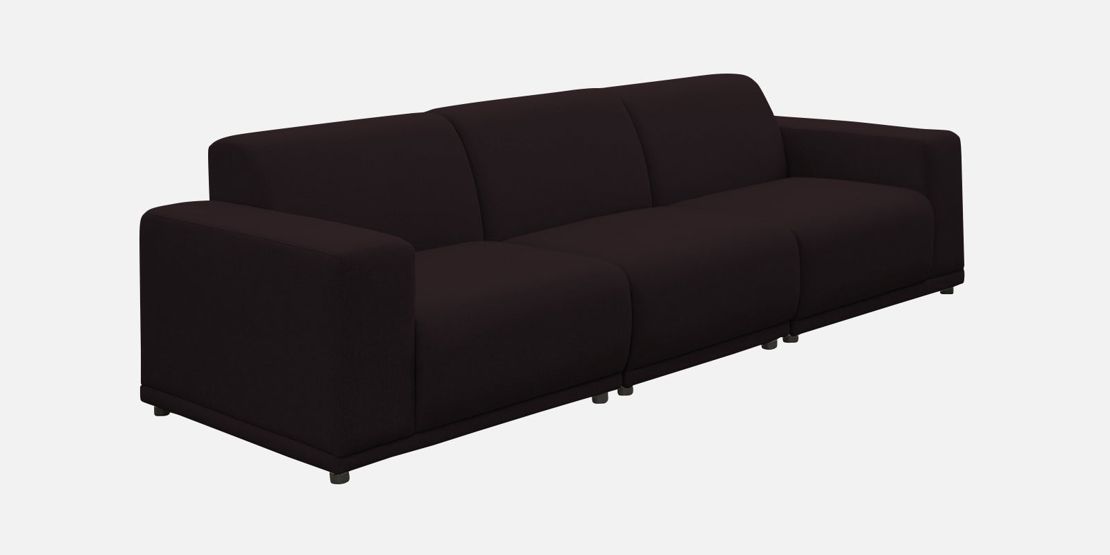 Adam Fabric RHS Sectional Sofa (3+Ottoman Lounger) In Cara Brown Colour - Febonic Living