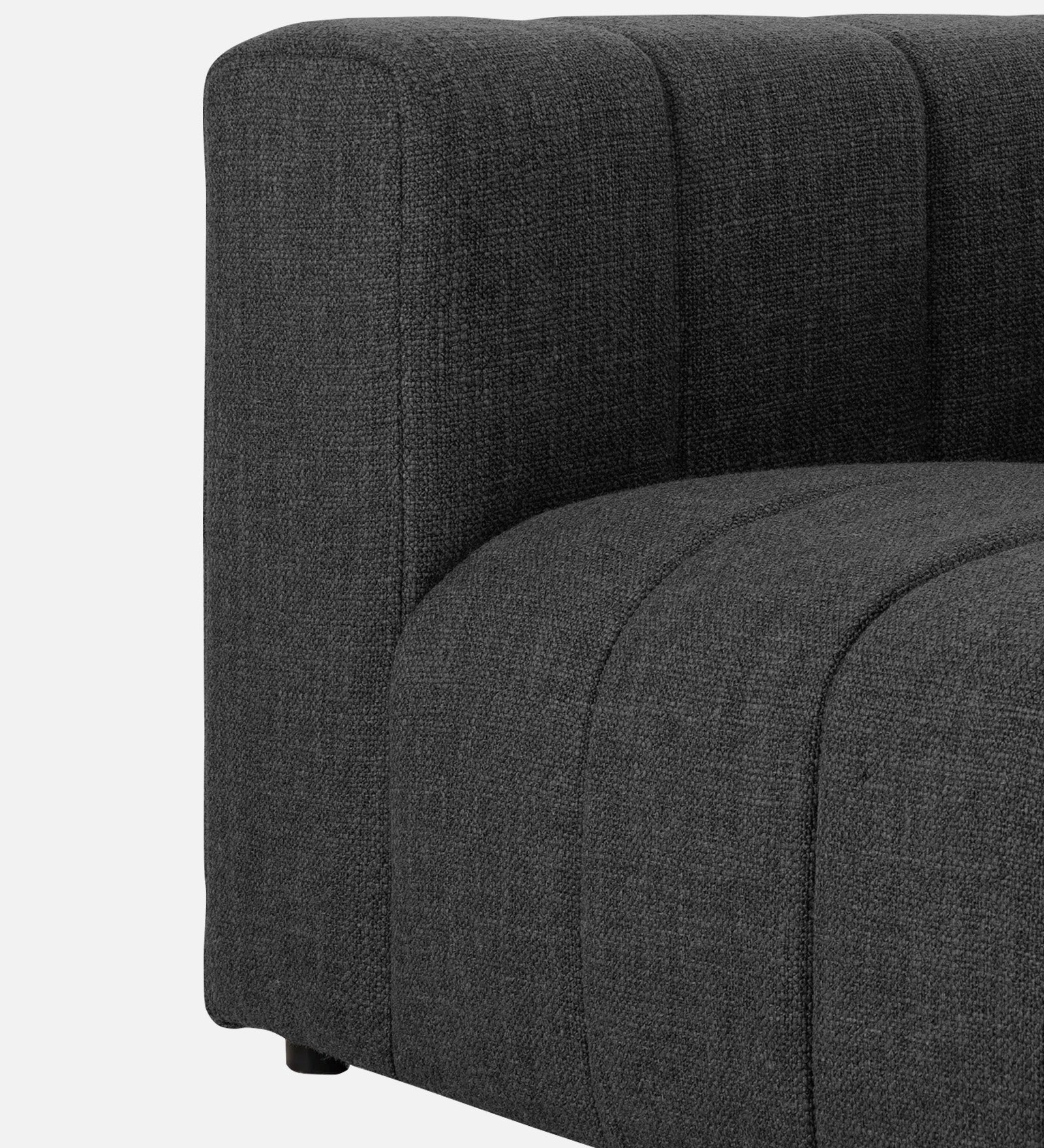 Lara Fabric 1 Seater Sofa In Charcoal Grey Colour - Febonic Living